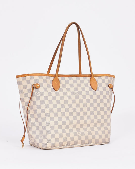 Louis Vuitton Damier Azur Canvas Neverfull MM Tote Bag