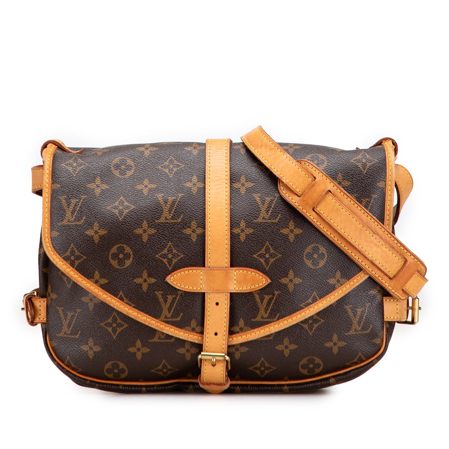 Brown Louis Vuitton Monogram Saumur 30 Crossbody Bag