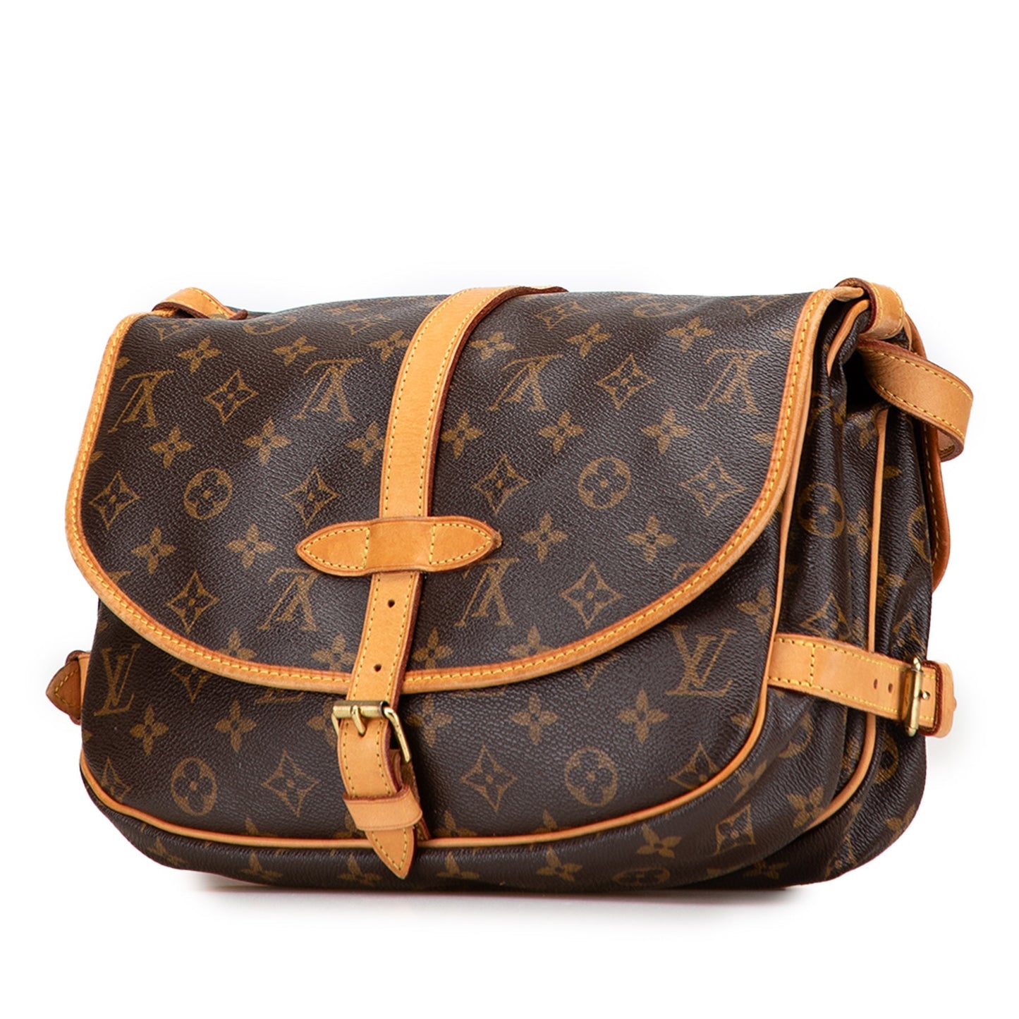 Brown Louis Vuitton Monogram Saumur 30 Crossbody Bag