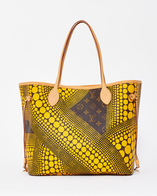 Louis Vuitton x Yayoi Kma Yellow Monogram Waves Neverfull PM Tote