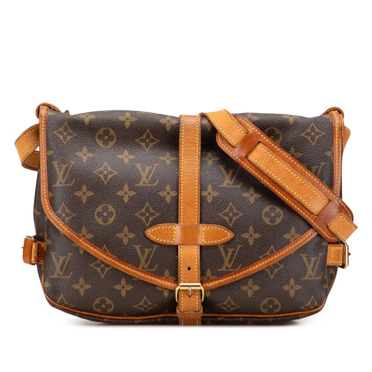 Brown Louis Vuitton Monogram Saumur 30 Crossbody Bag
