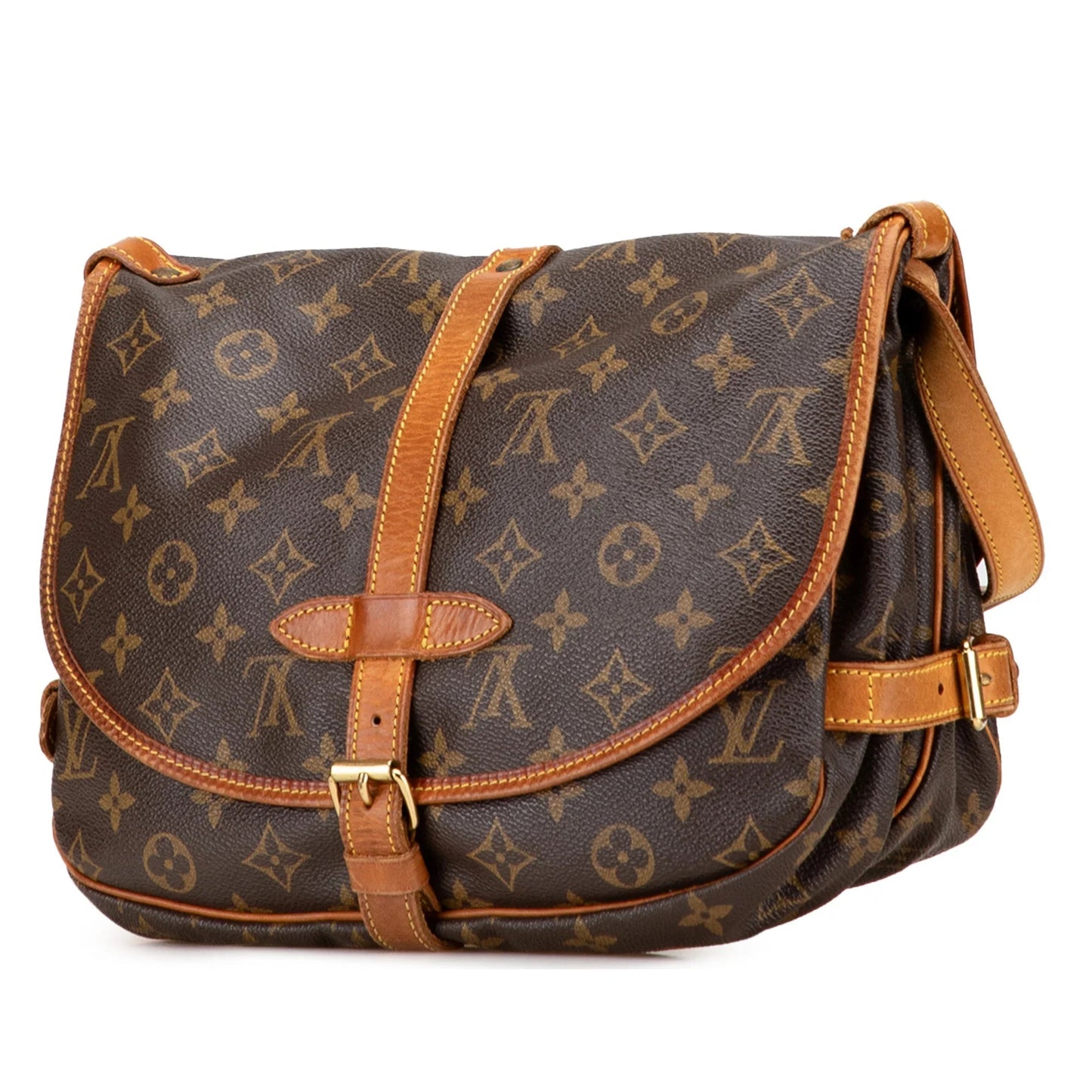 Brown Louis Vuitton Monogram Saumur 30 Crossbody Bag
