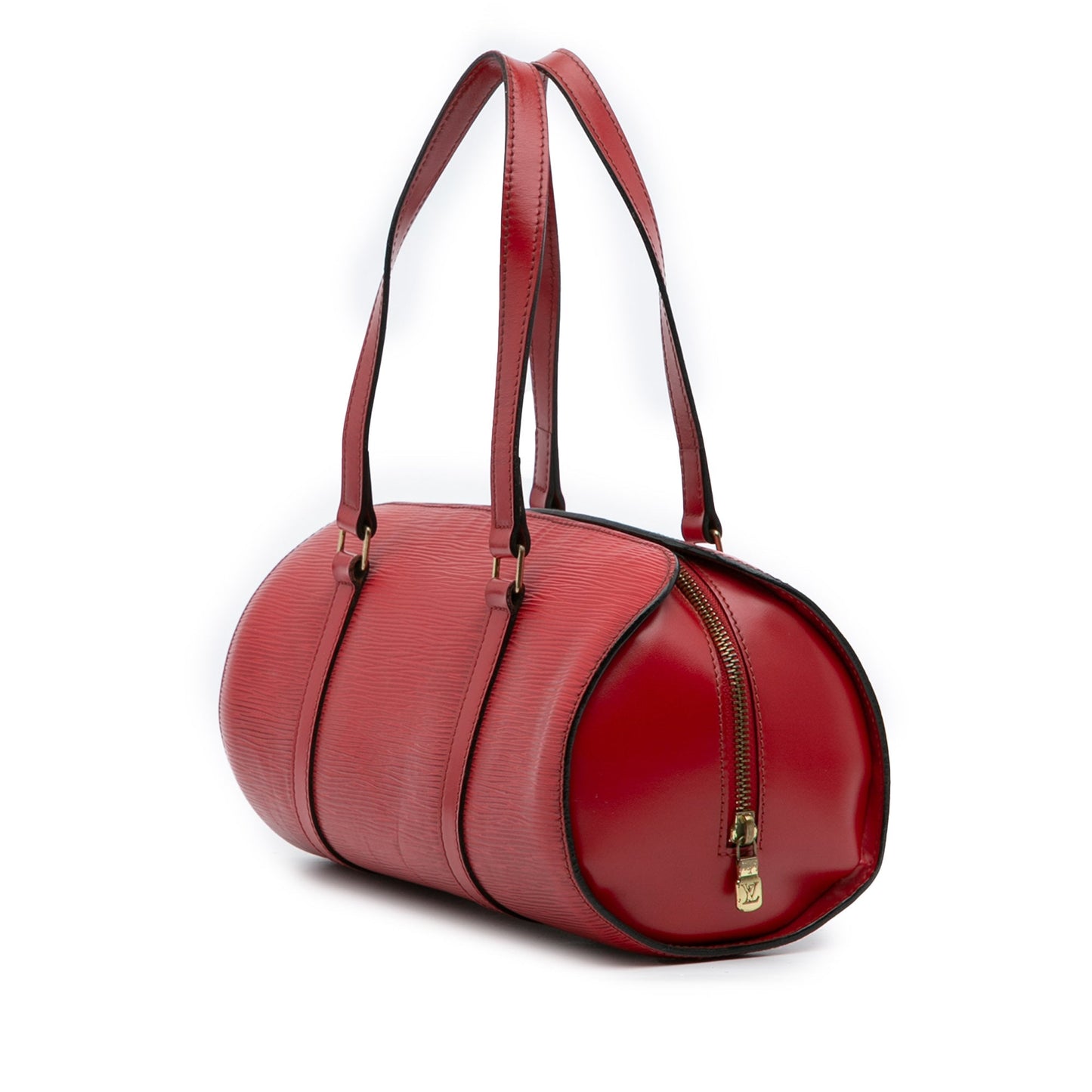 Red Louis Vuitton Epi Soufflot Handbag