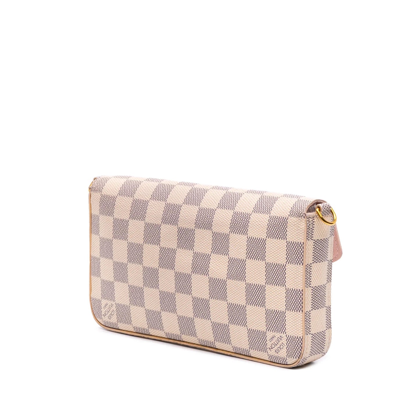 White Louis Vuitton Damier Azur Pochette Felicie Crossbody Bag
