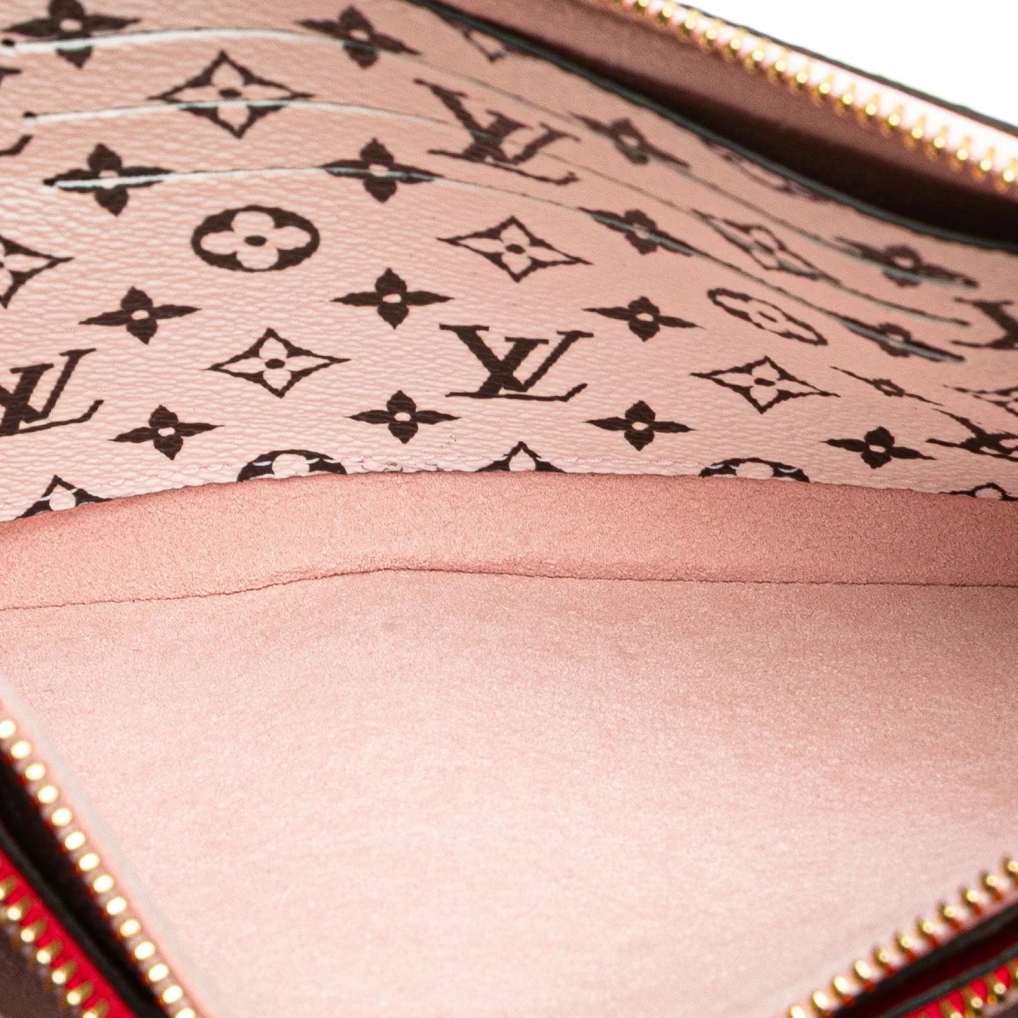 Red Louis Vuitton Limited Edition Monogram Giant Double Zip Pochette Crossbody Bag