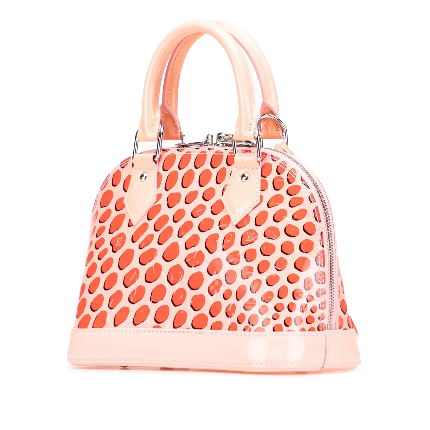 Pink Louis Vuitton Monogram Vernis Jungle Dots Alma BB Satchel