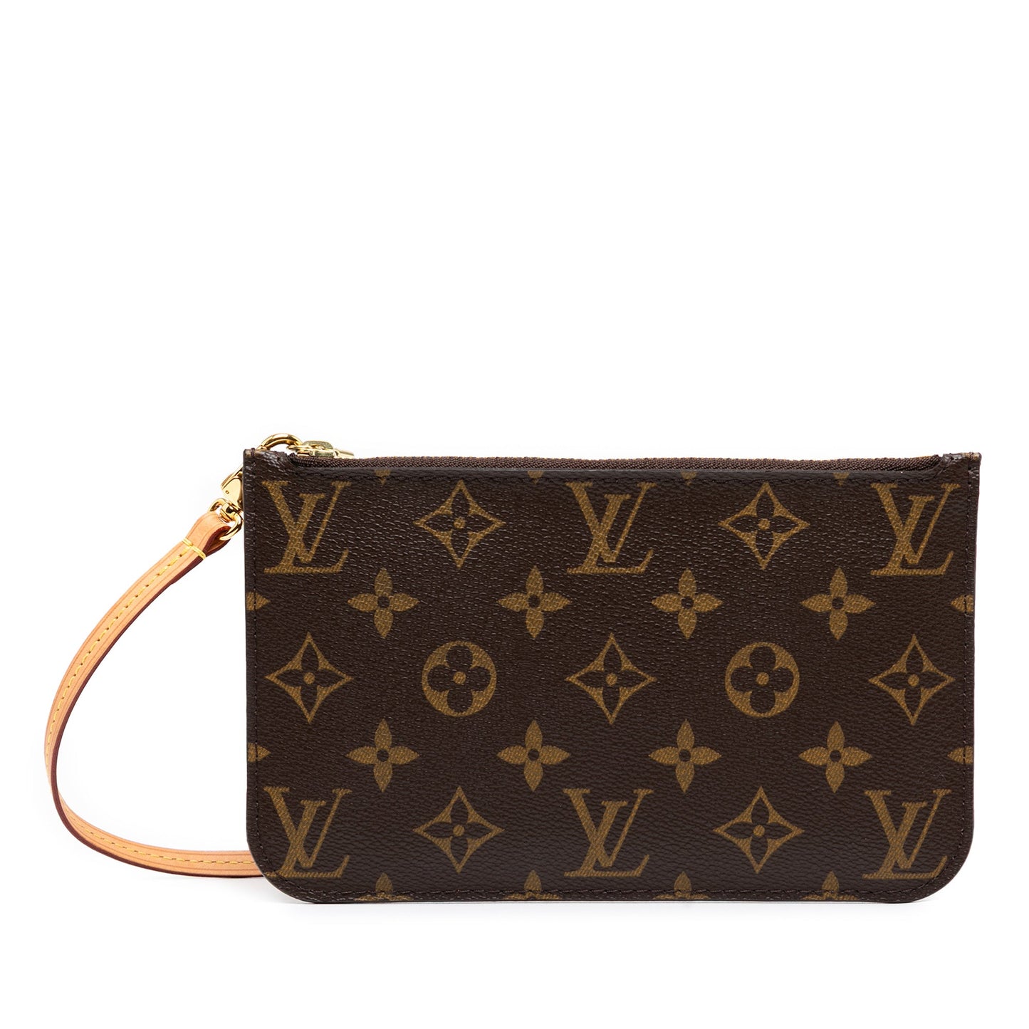 Brown Louis Vuitton Monogram Neverfull Pochette PM Pouch