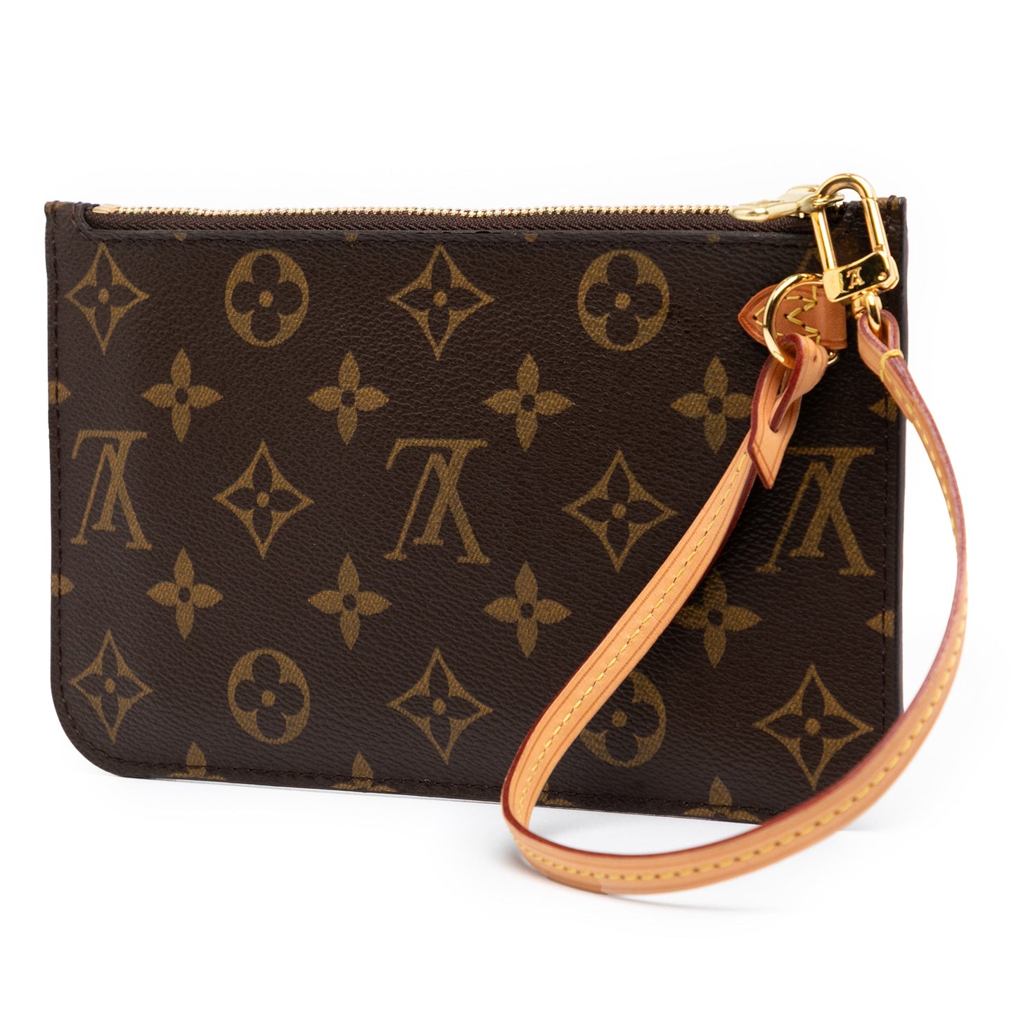 Brown Louis Vuitton Monogram Neverfull Pochette PM Pouch