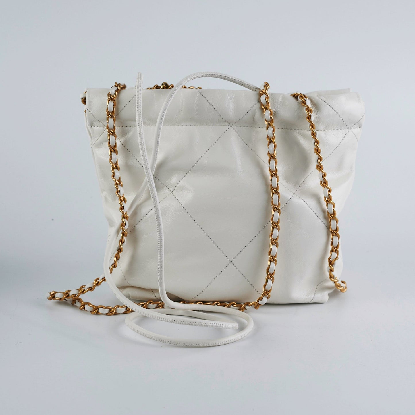 ITEM 10 - Chanel 22 Mini White Calfskin Bag - Microchipped