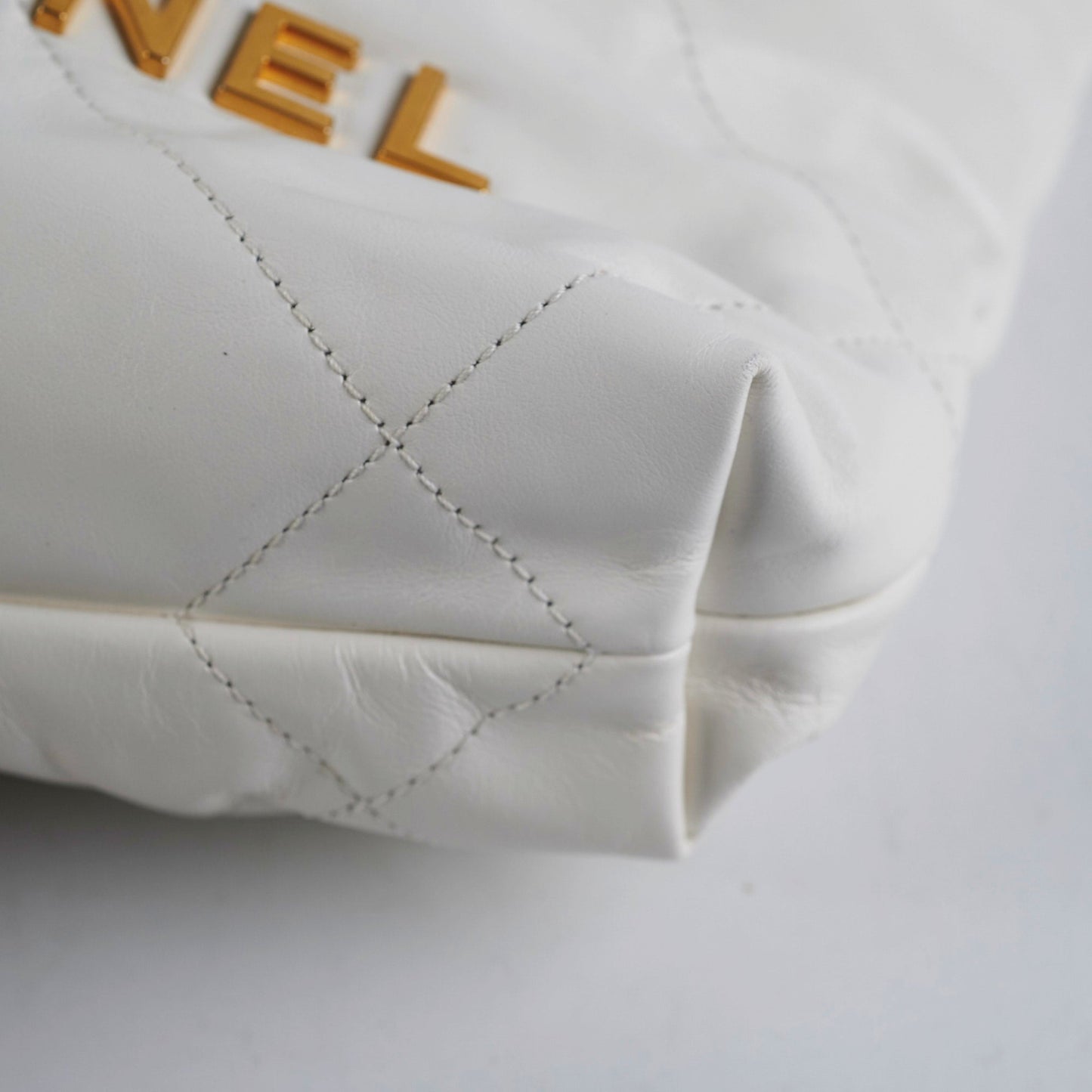 ITEM 10 - Chanel 22 Mini White Calfskin Bag - Microchipped