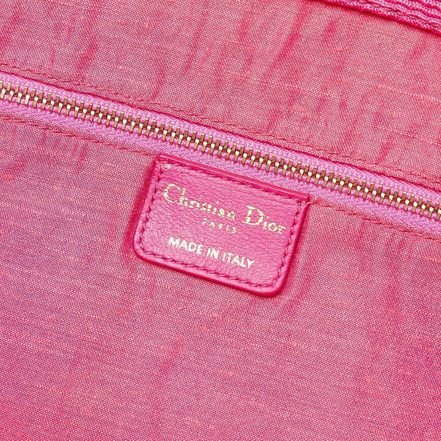 Pink Dior Canvas Cannage Hobo Bag