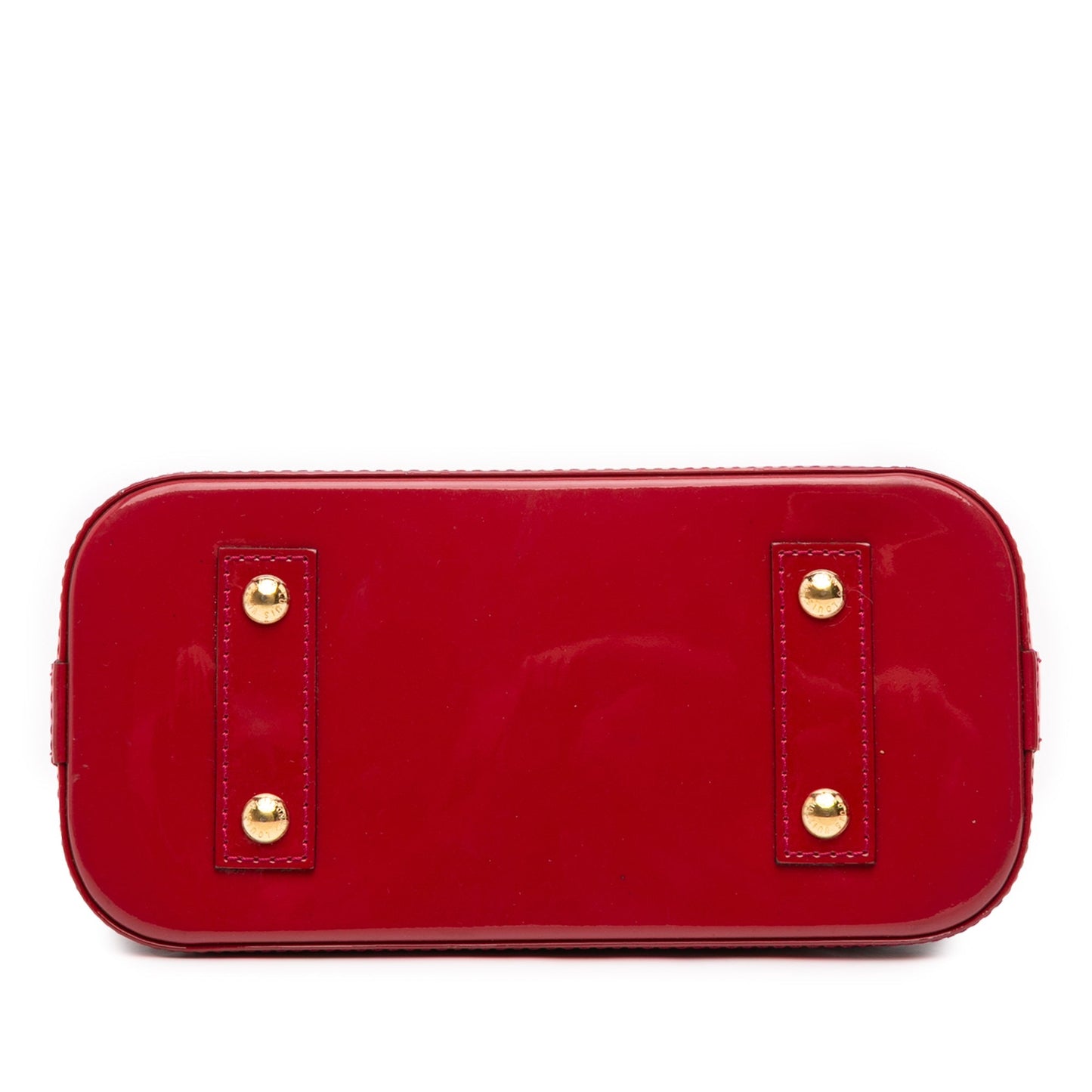 Red Louis Vuitton Monogram Vernis Alma BB Satchel