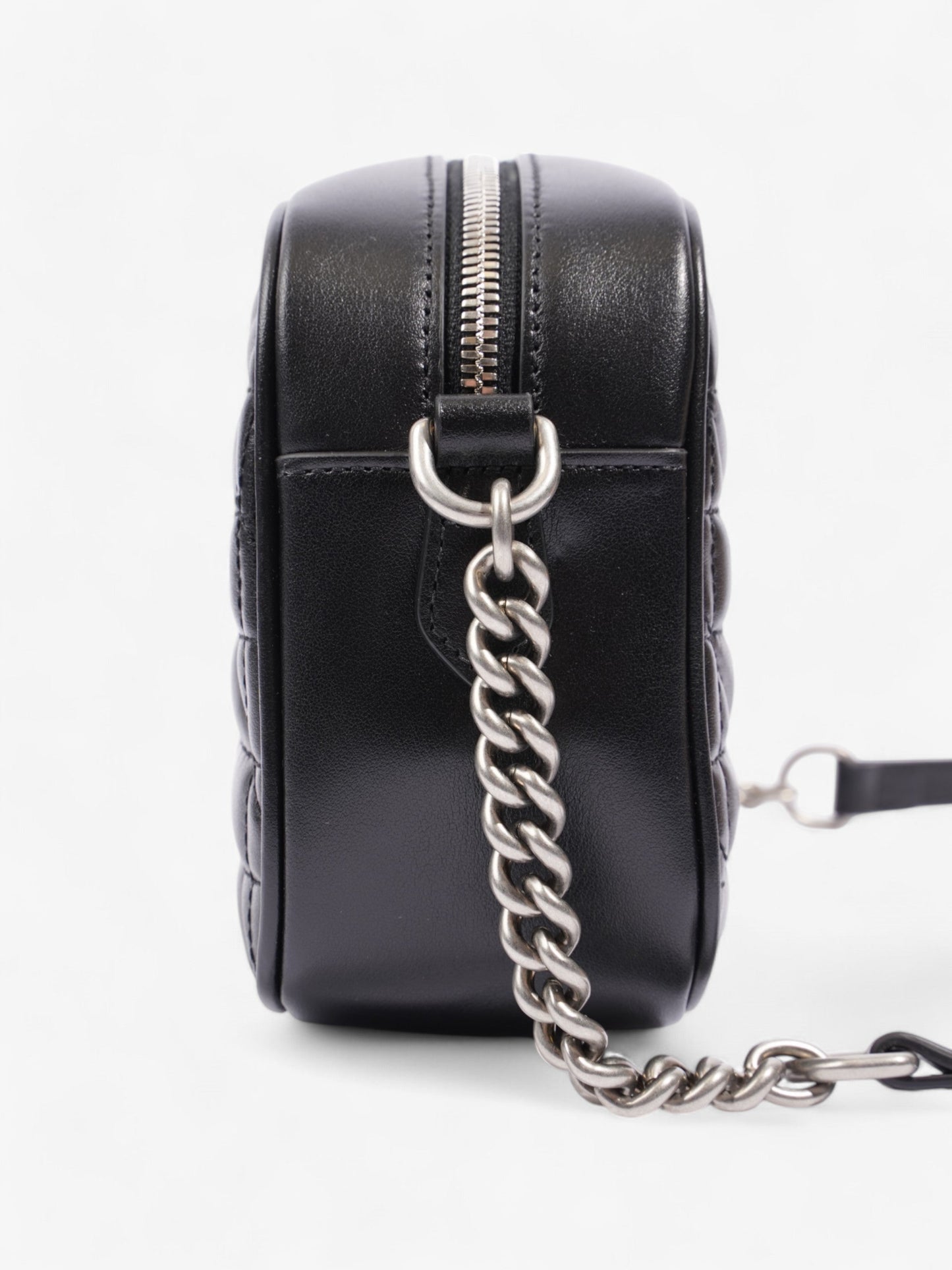 Gucci GG Marmont Chain Black Calfskin Leather Small