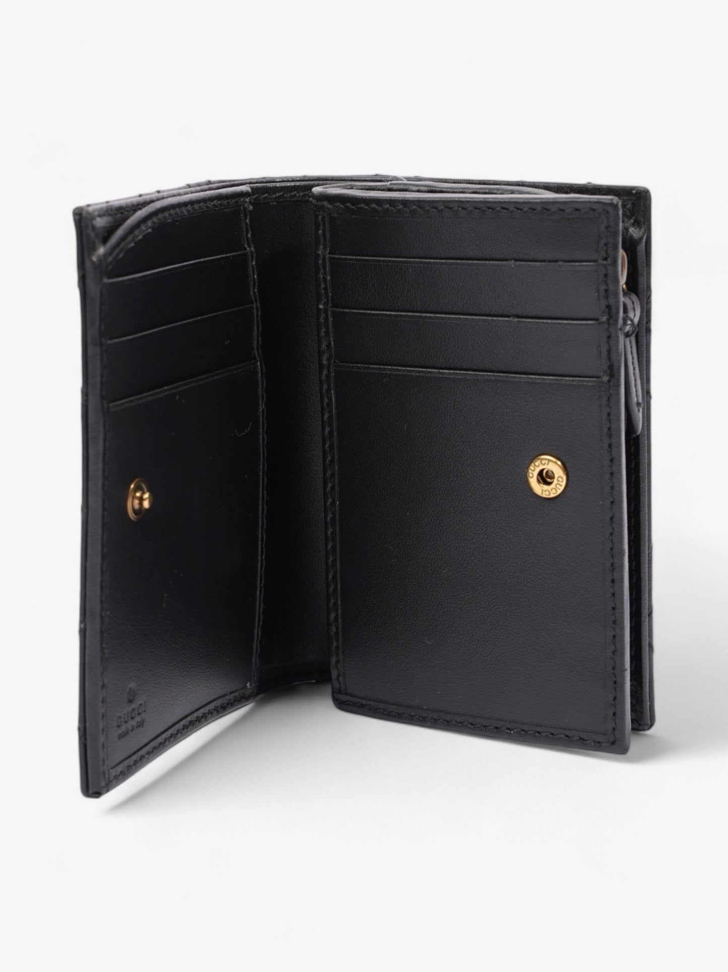 Gucci GG Marmont Wallet Black Matelasse Leather