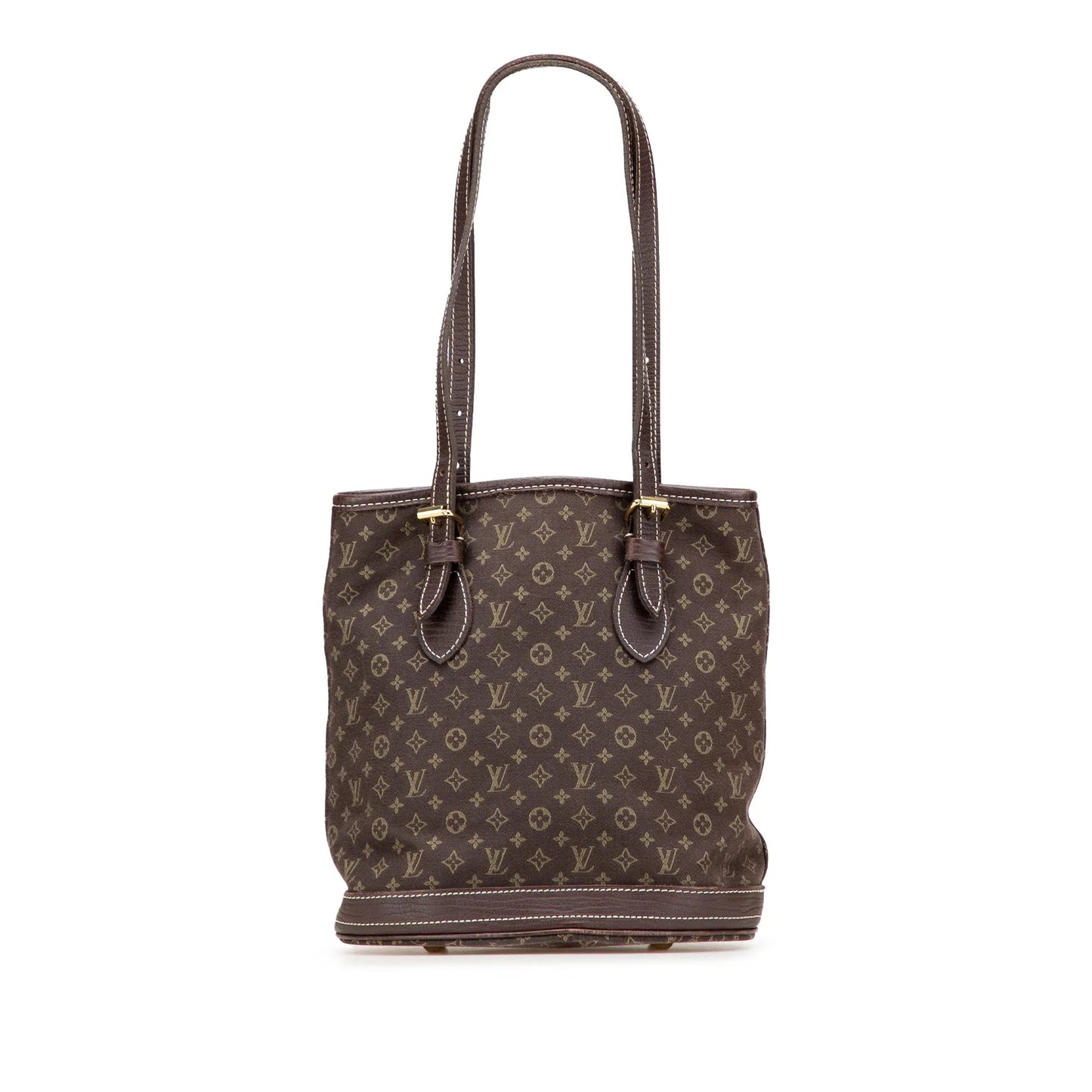 Brown Louis Vuitton Monogram Mini Lin Bucket PM