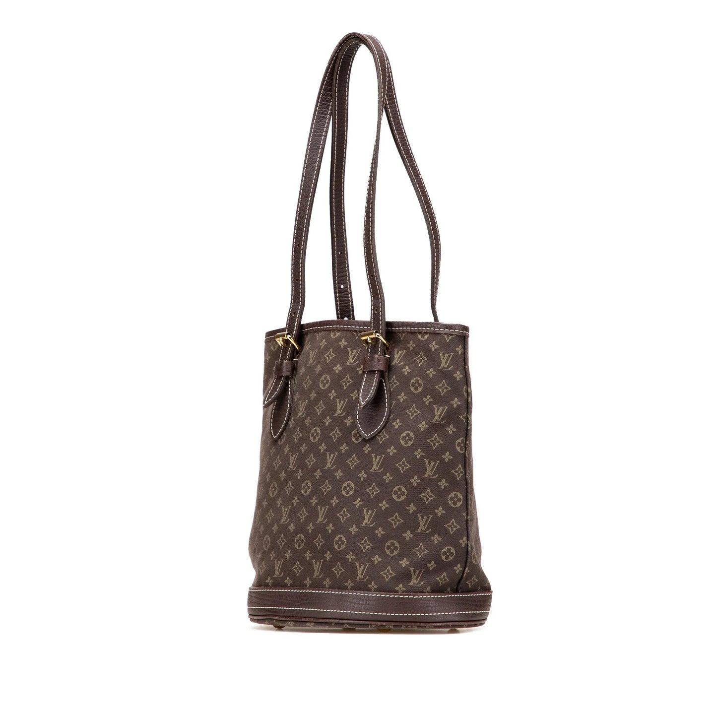 Brown Louis Vuitton Monogram Mini Lin Bucket PM