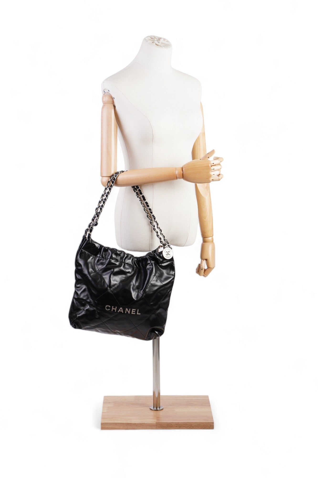 Chanel Chanel 22 Black Calfskin Leather Small