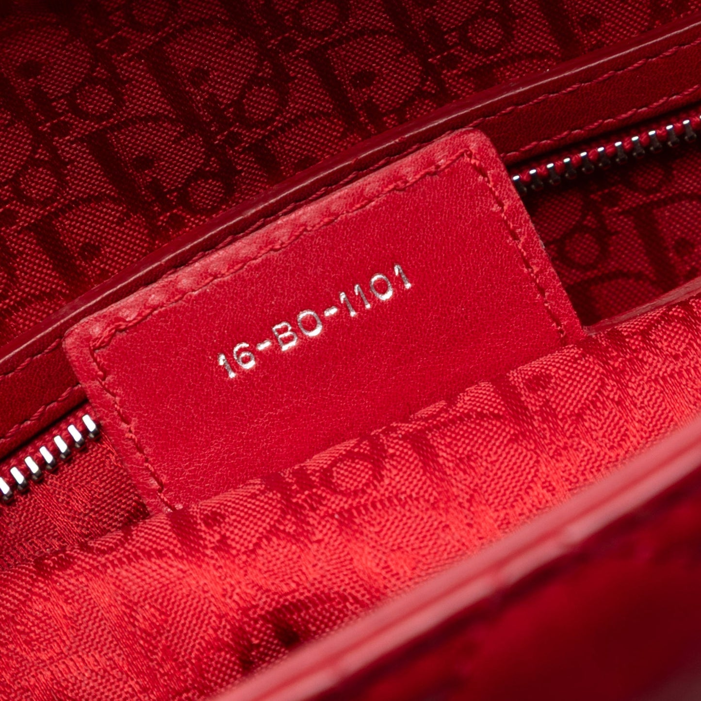 Red Dior Large Lambskin Cannage Lady Dior Satchel