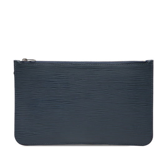 Blue Louis Vuitton Epi Neverfull Pouch