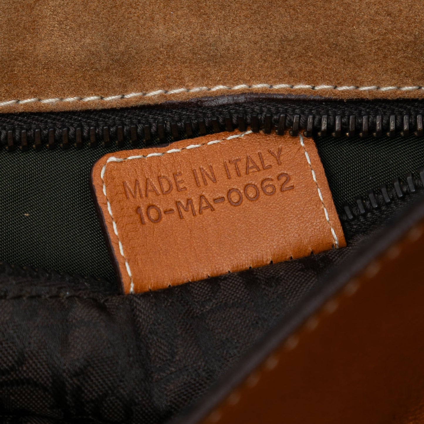 Brown Dior Leather Baudrier Saddle Bag