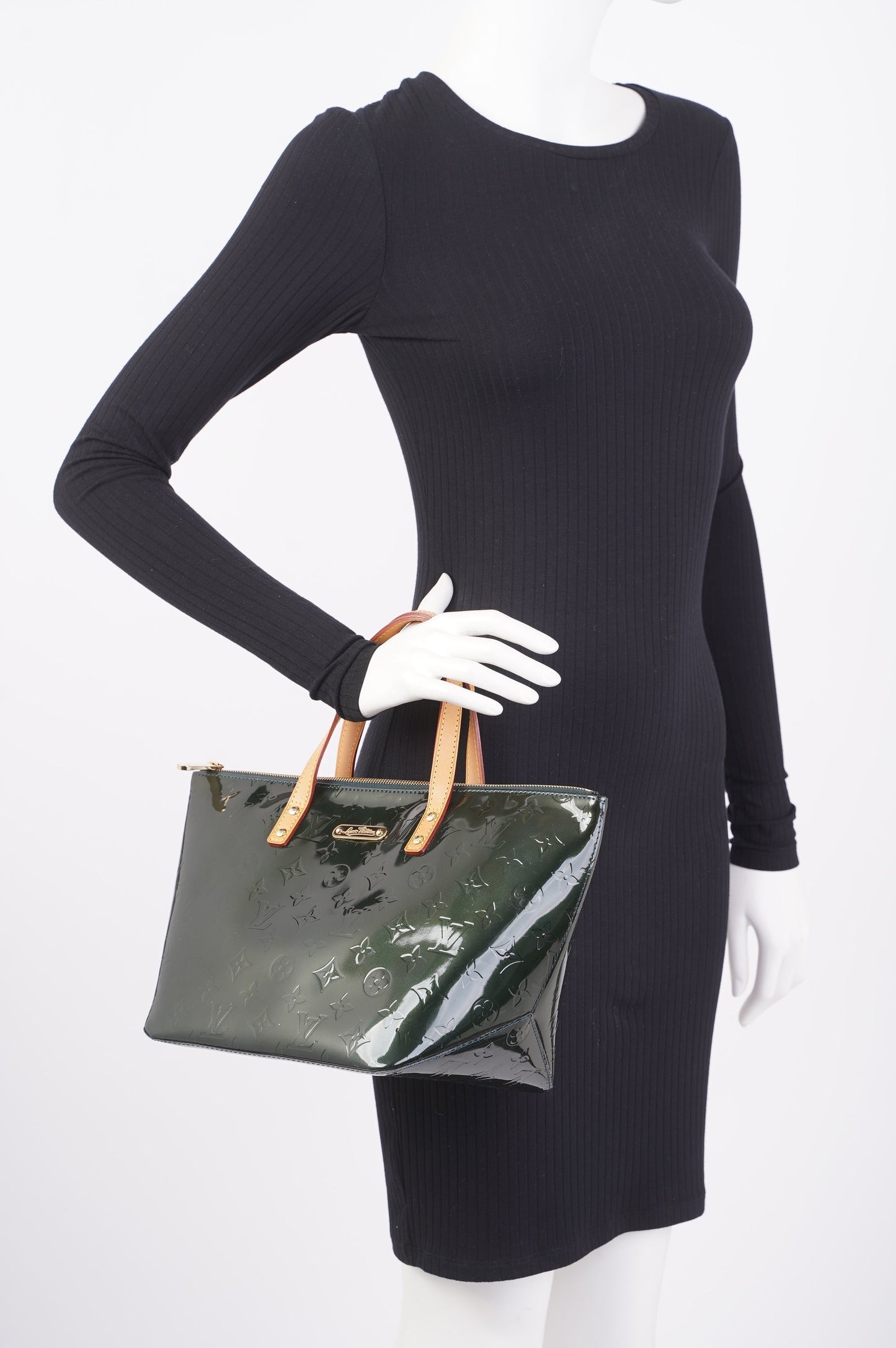 Louis Vuitton Bellevue Green Vernis Leather PM