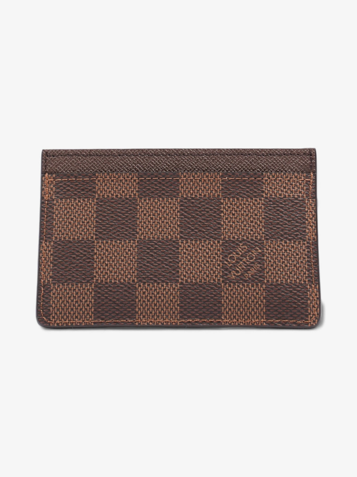 Louis Vuitton Card Holder Damier Ebene / Brown Coated Canvas