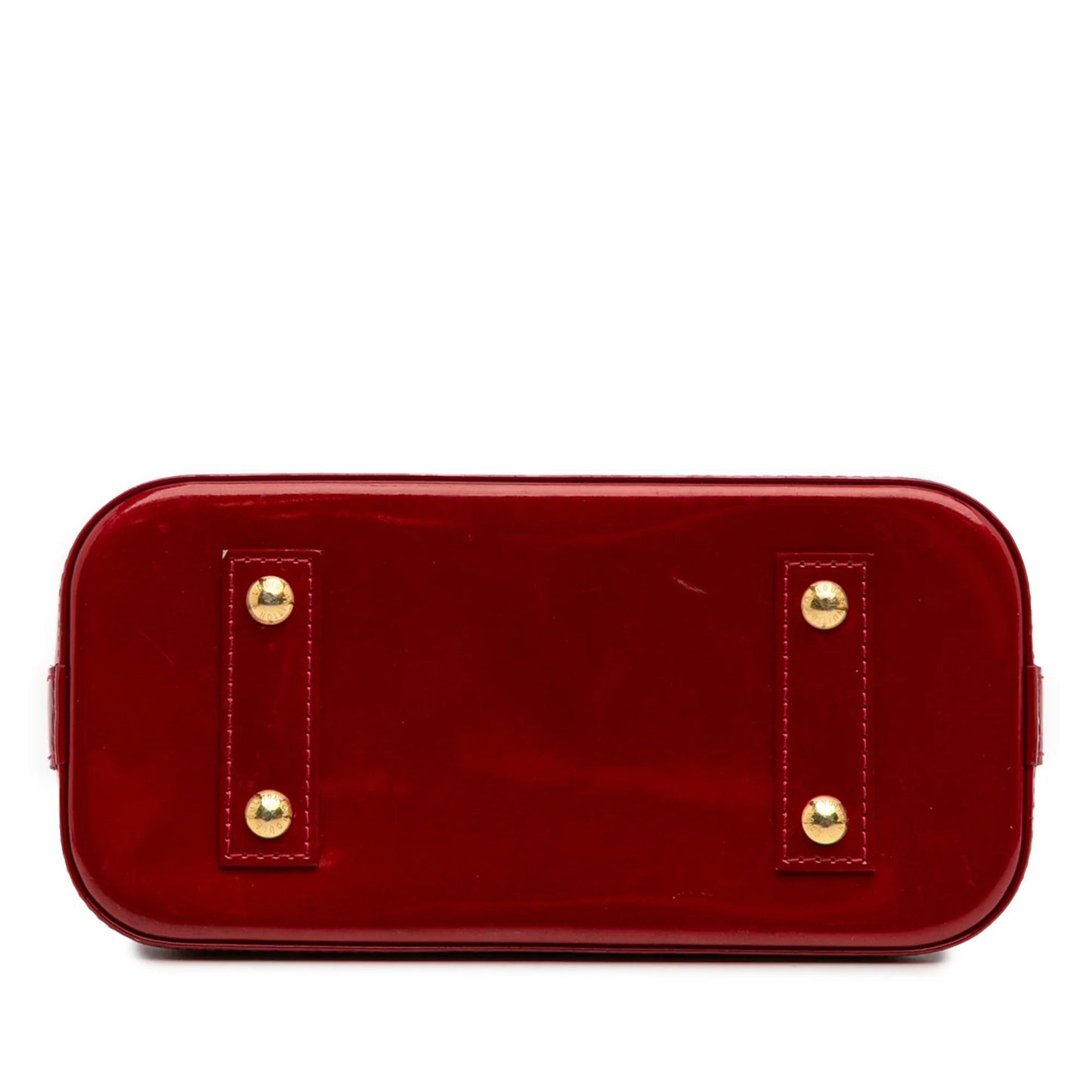 Red Louis Vuitton Monogram Vernis Alma BB Satchel