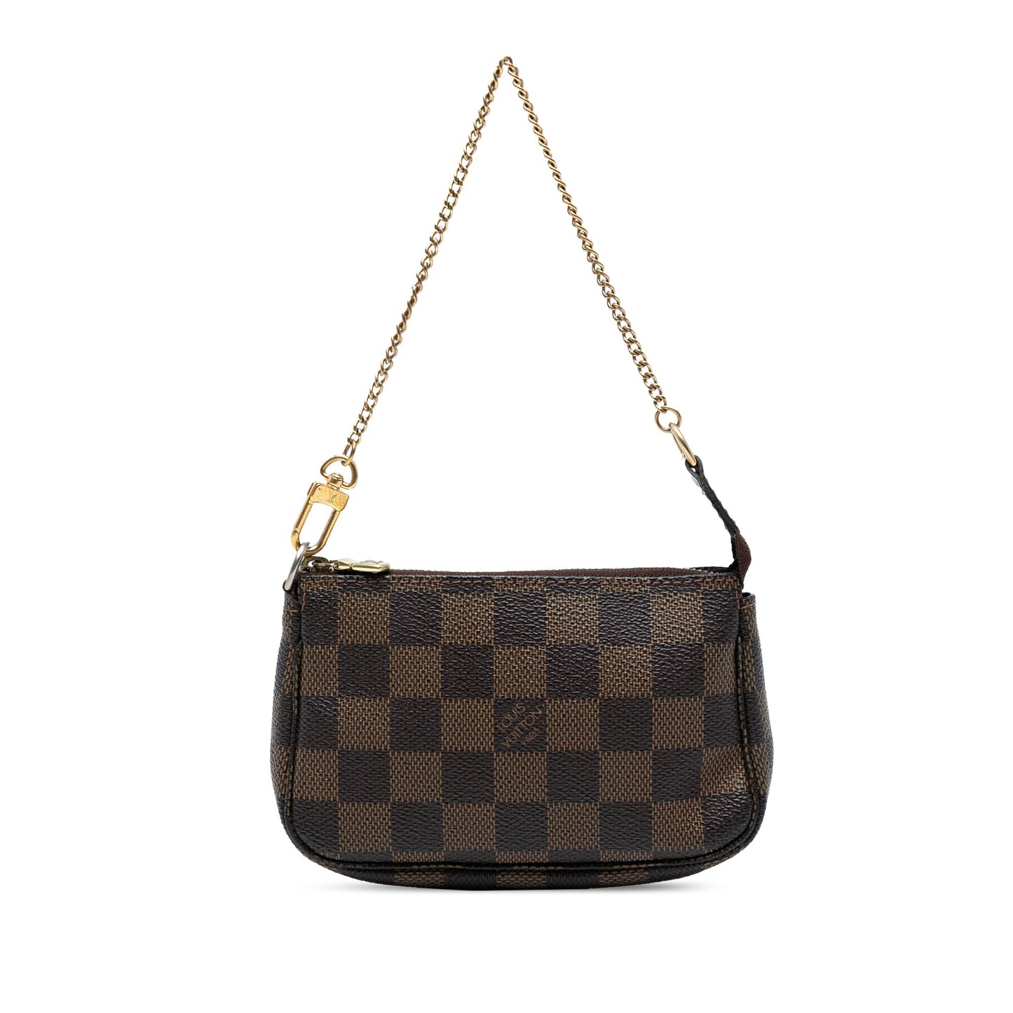 Brown Louis Vuitton Damier Ebene Mini Pochette Accessoires Handbag