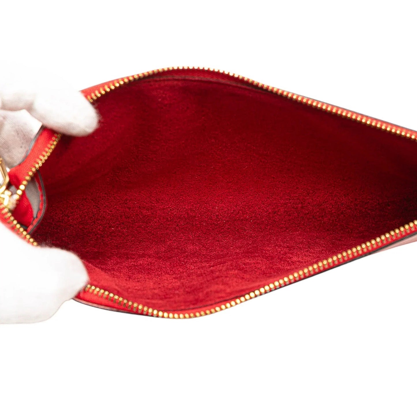 Red Louis Vuitton Epi Pochette Accessoires Shoulder Bag