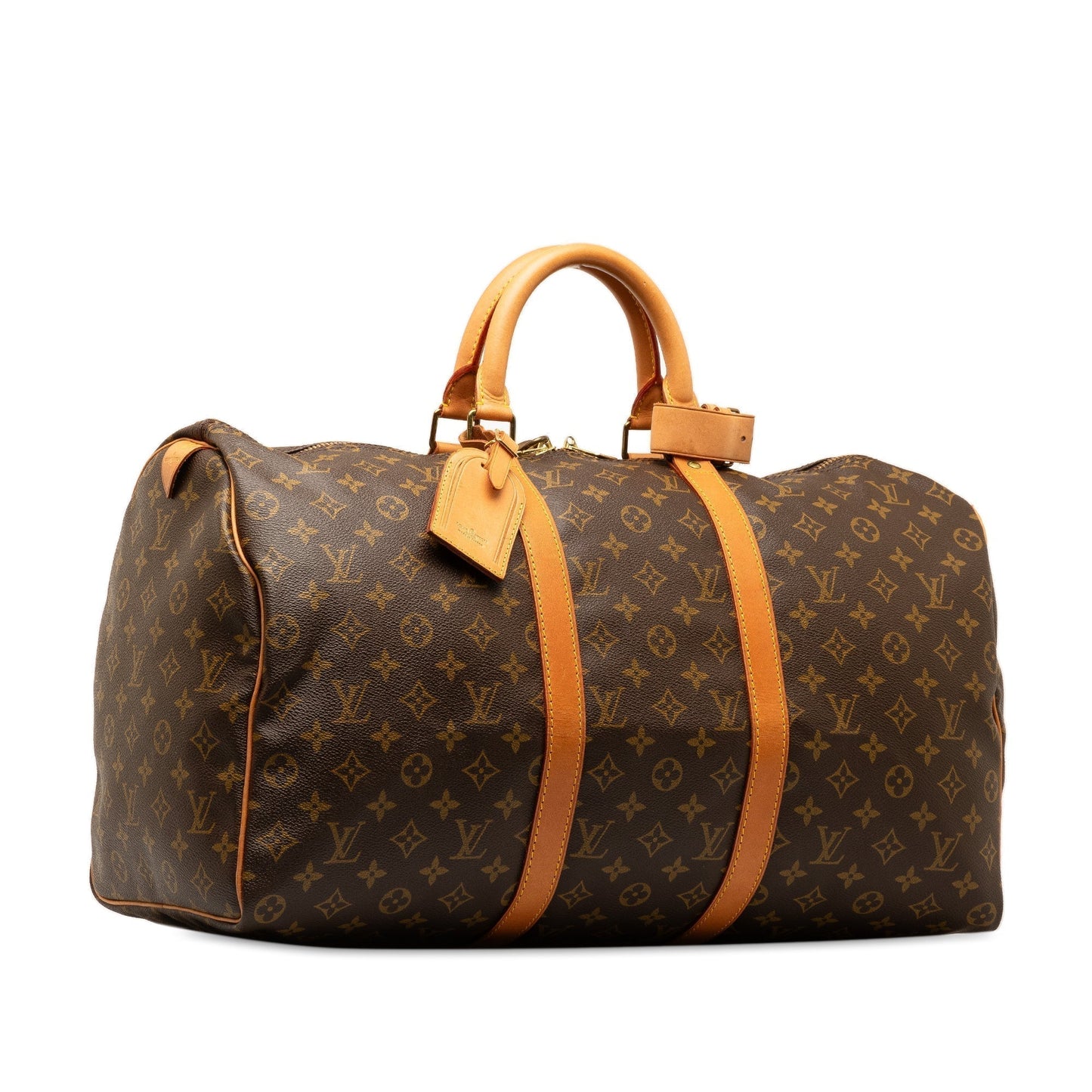 Brown Louis Vuitton Monogram Keepall 50 Travel Bag