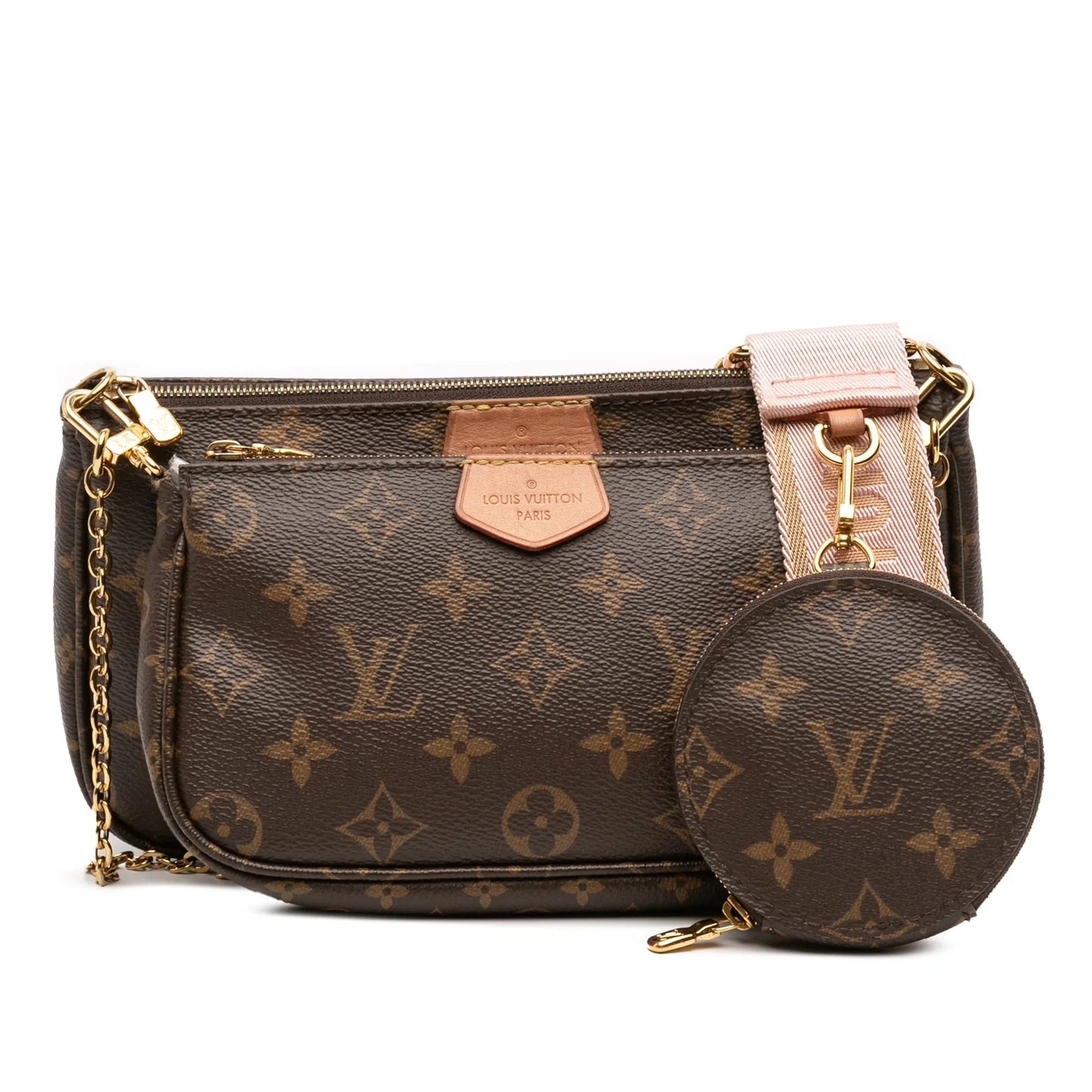 Brown Louis Vuitton Monogram Multi Pochette Accessoires Satchel