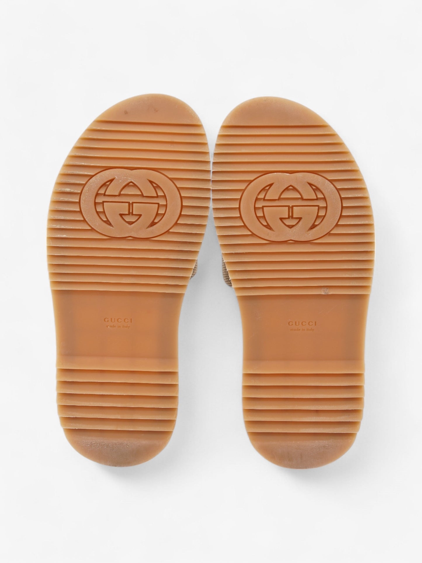 Gucci GG Platform Sandals Beige  / Brown Canvas EU 39 UK 6