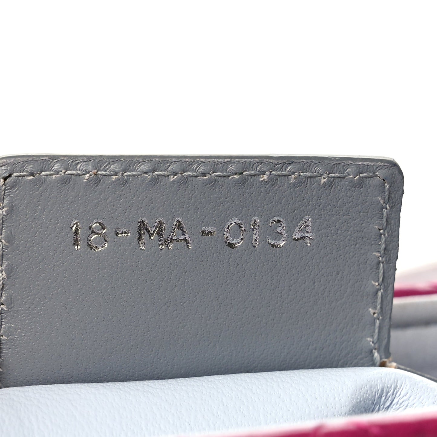 Christian Dior Lambskin Cannage Medium Tri-Color Lady Dior Fuchsia Grey Light Blue