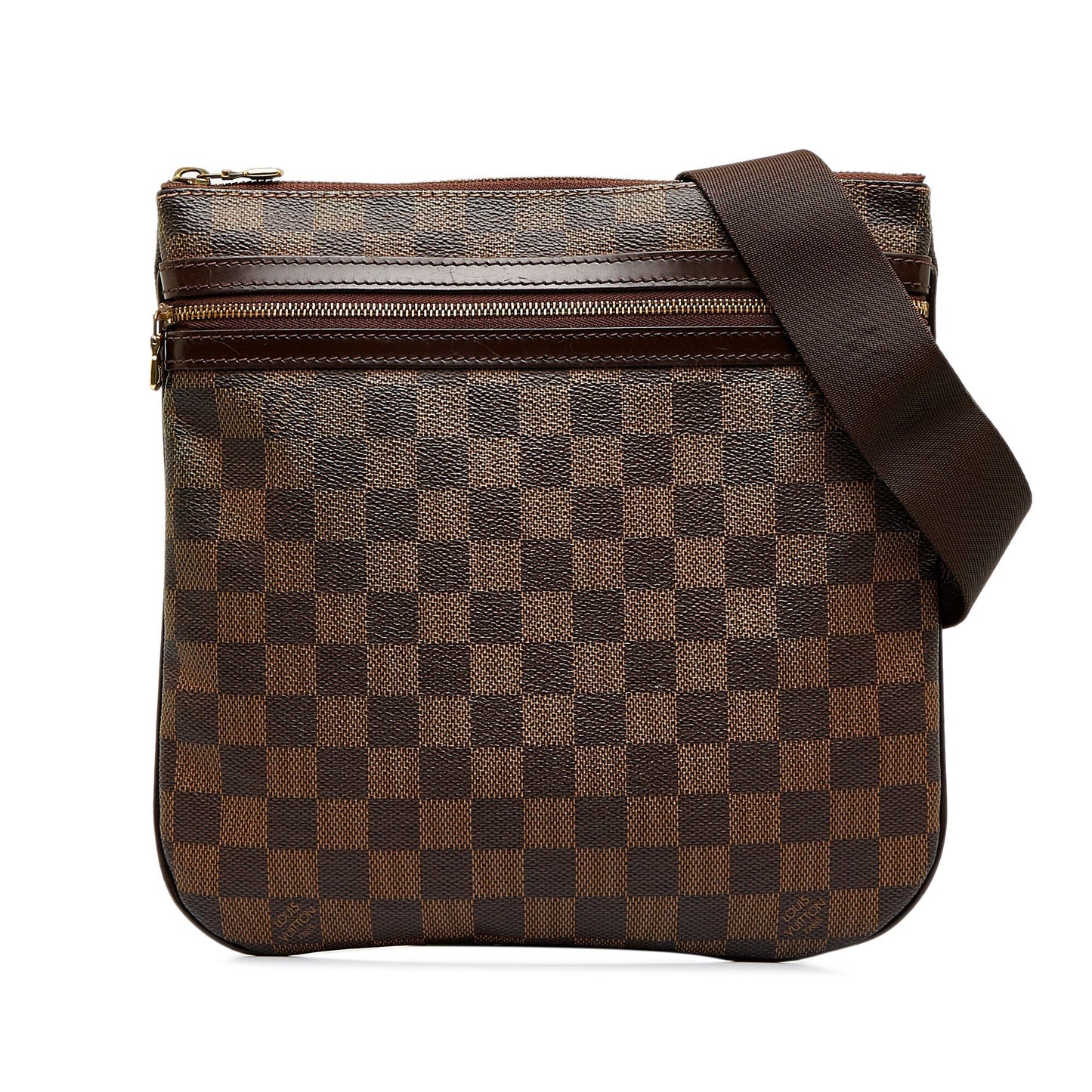 LOUIS VUITTON Damier Ebene Pochette Bosphore Crossbody Bag