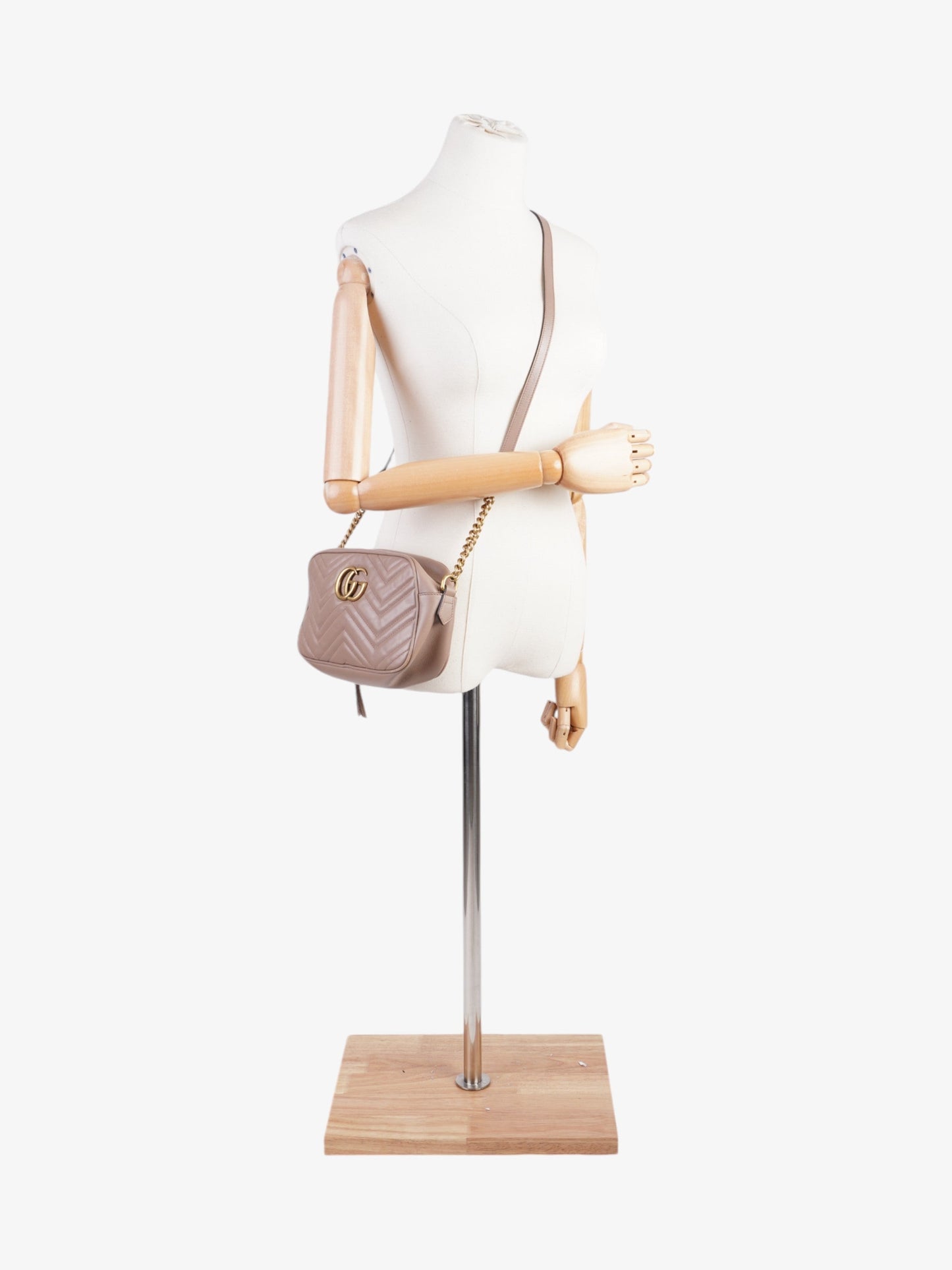 Gucci GG Marmont Dusty Pink Matelasse Leather Small
