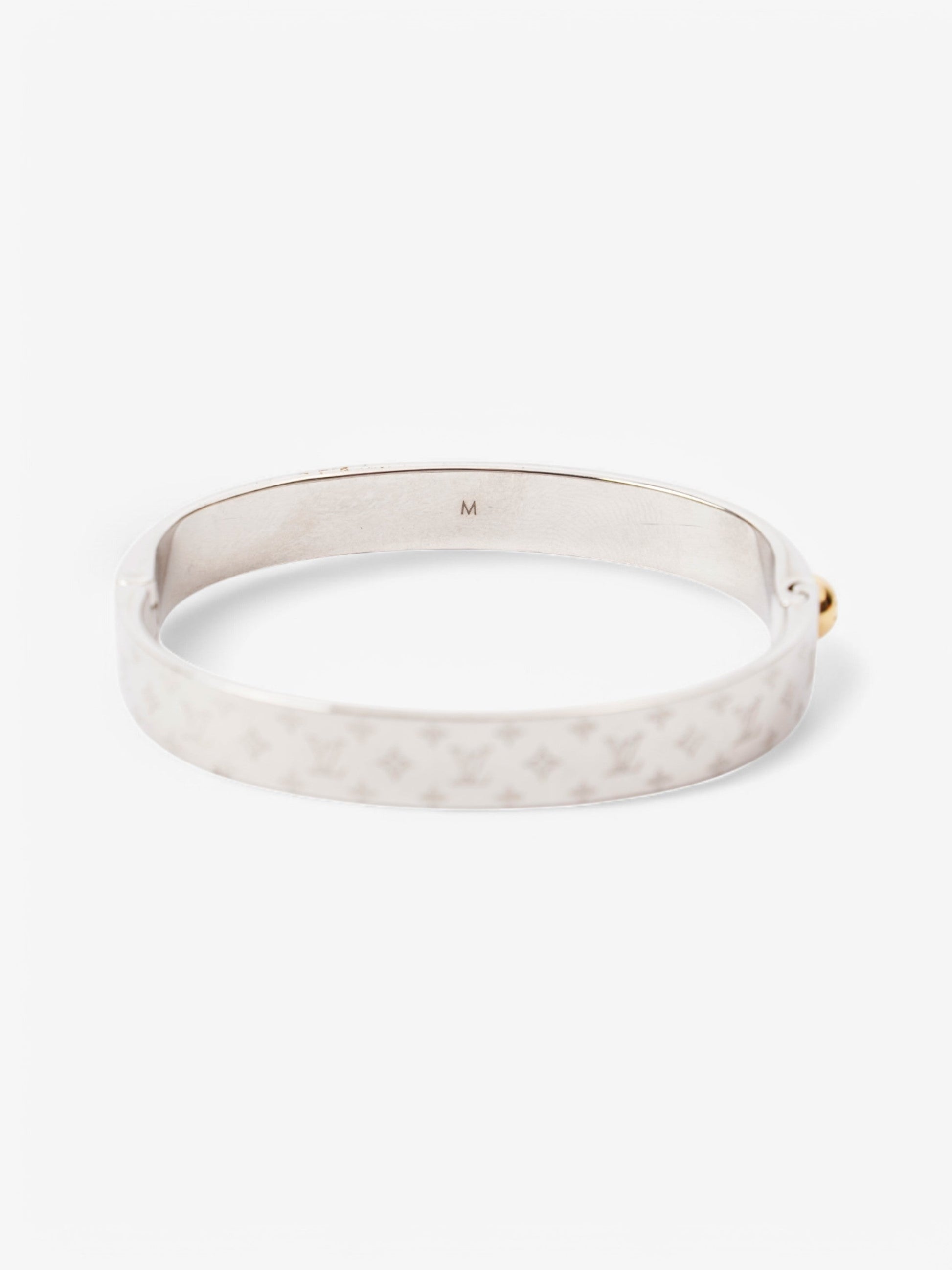 Louis Vuitton Nanogram Cuff Silver Base Metal M