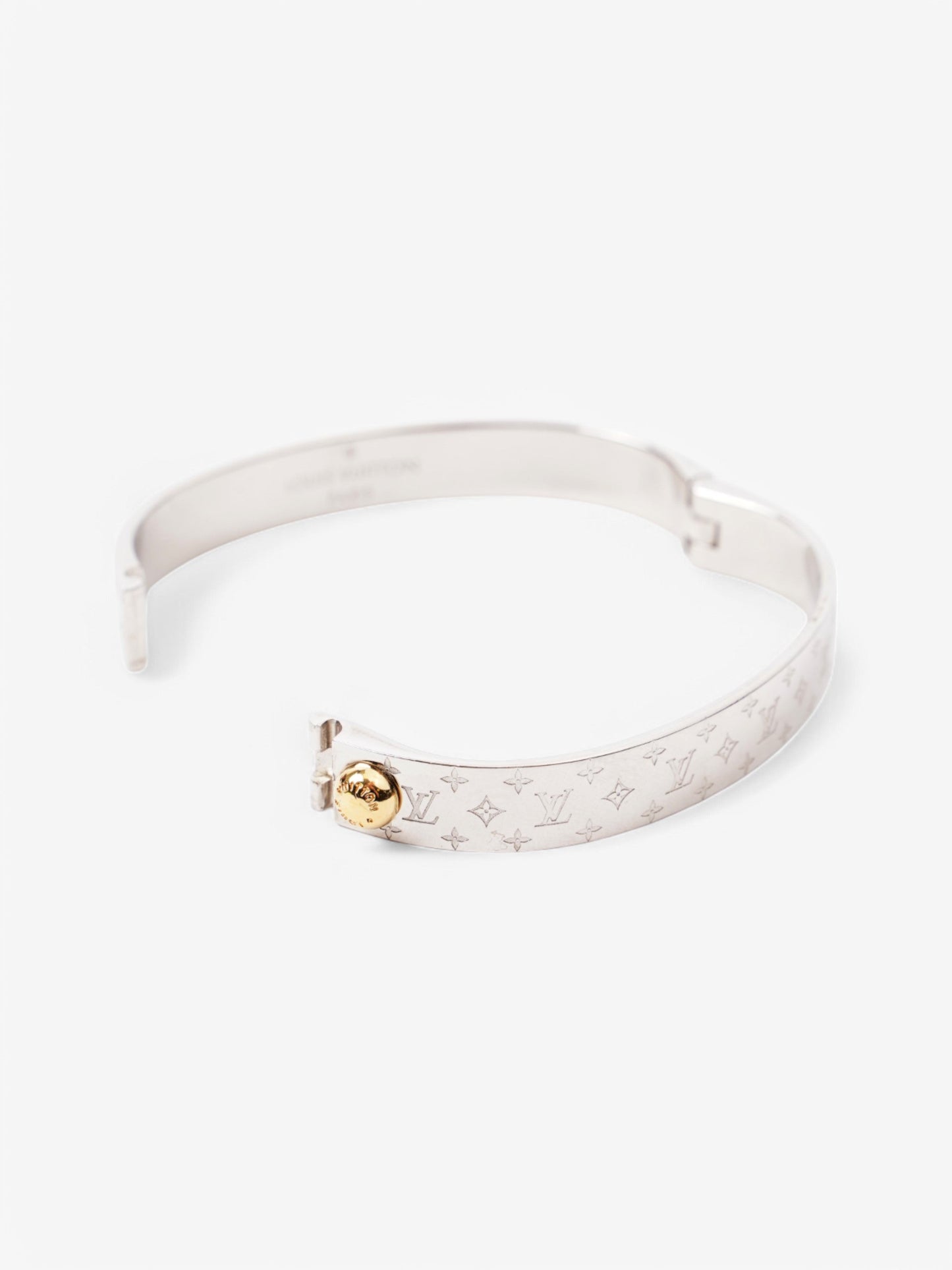 Louis Vuitton Nanogram Cuff Silver Base Metal M