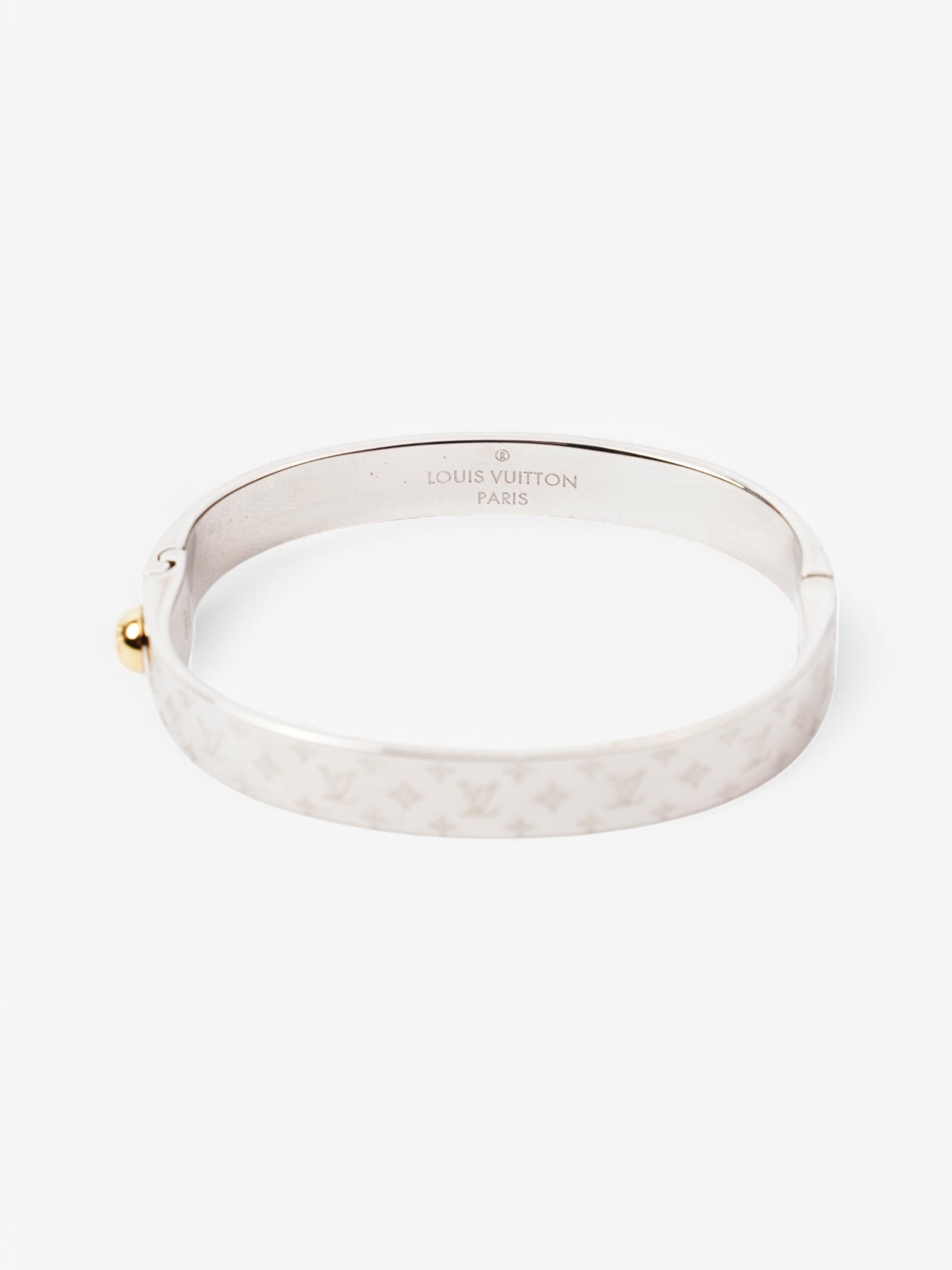 Louis Vuitton Nanogram Cuff Silver Base Metal M