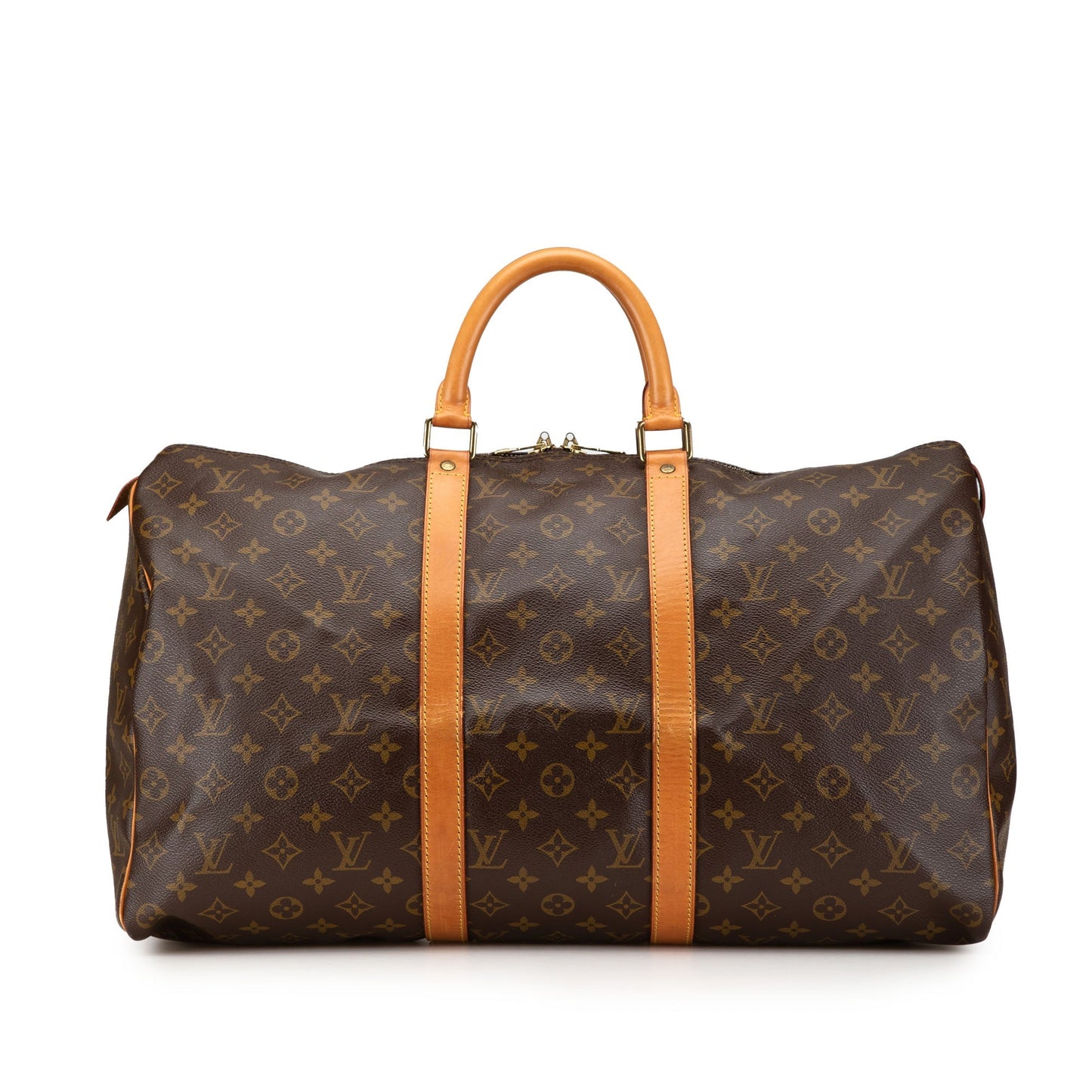 Brown Louis Vuitton Monogram Keepall 50 Travel Bag