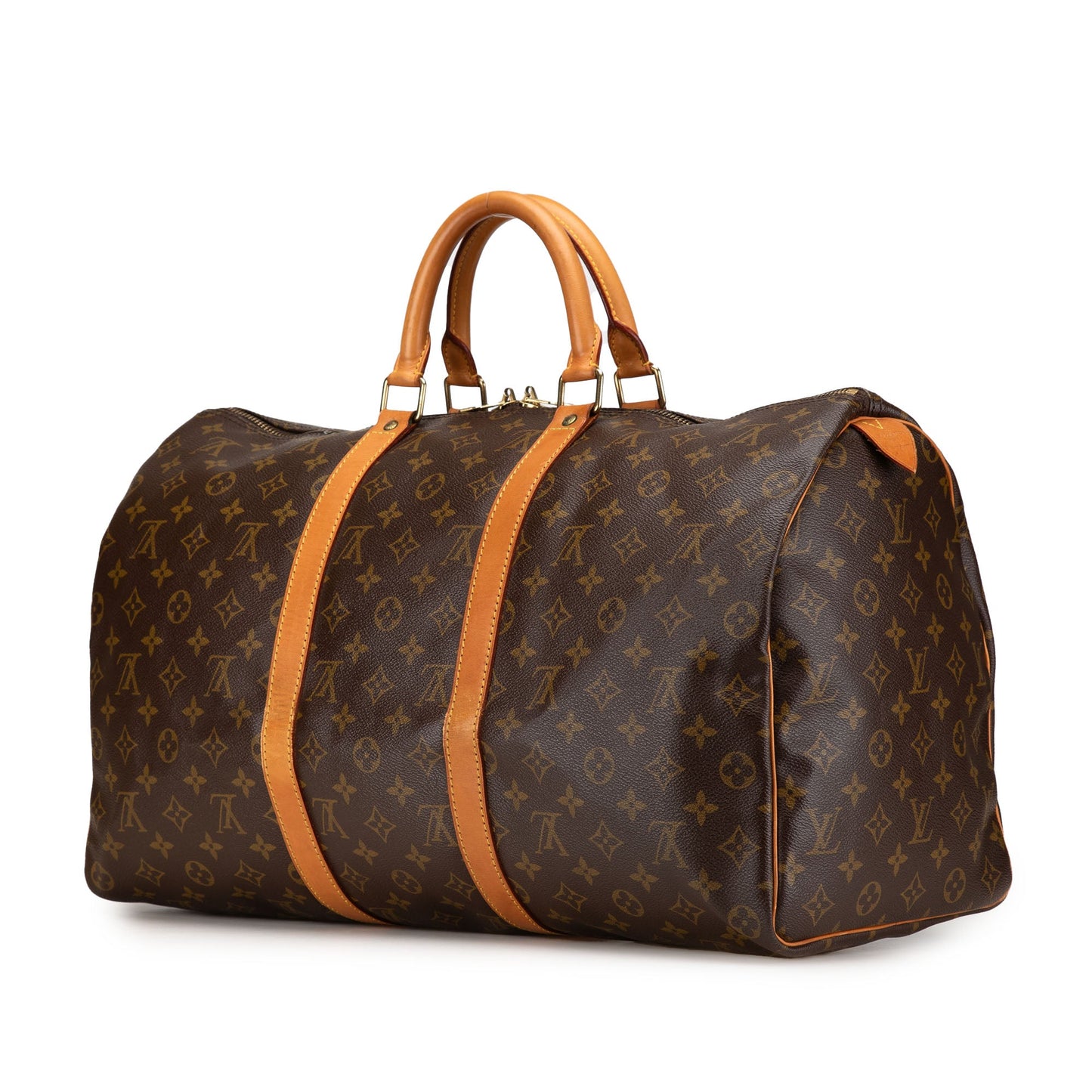 Brown Louis Vuitton Monogram Keepall 50 Travel Bag