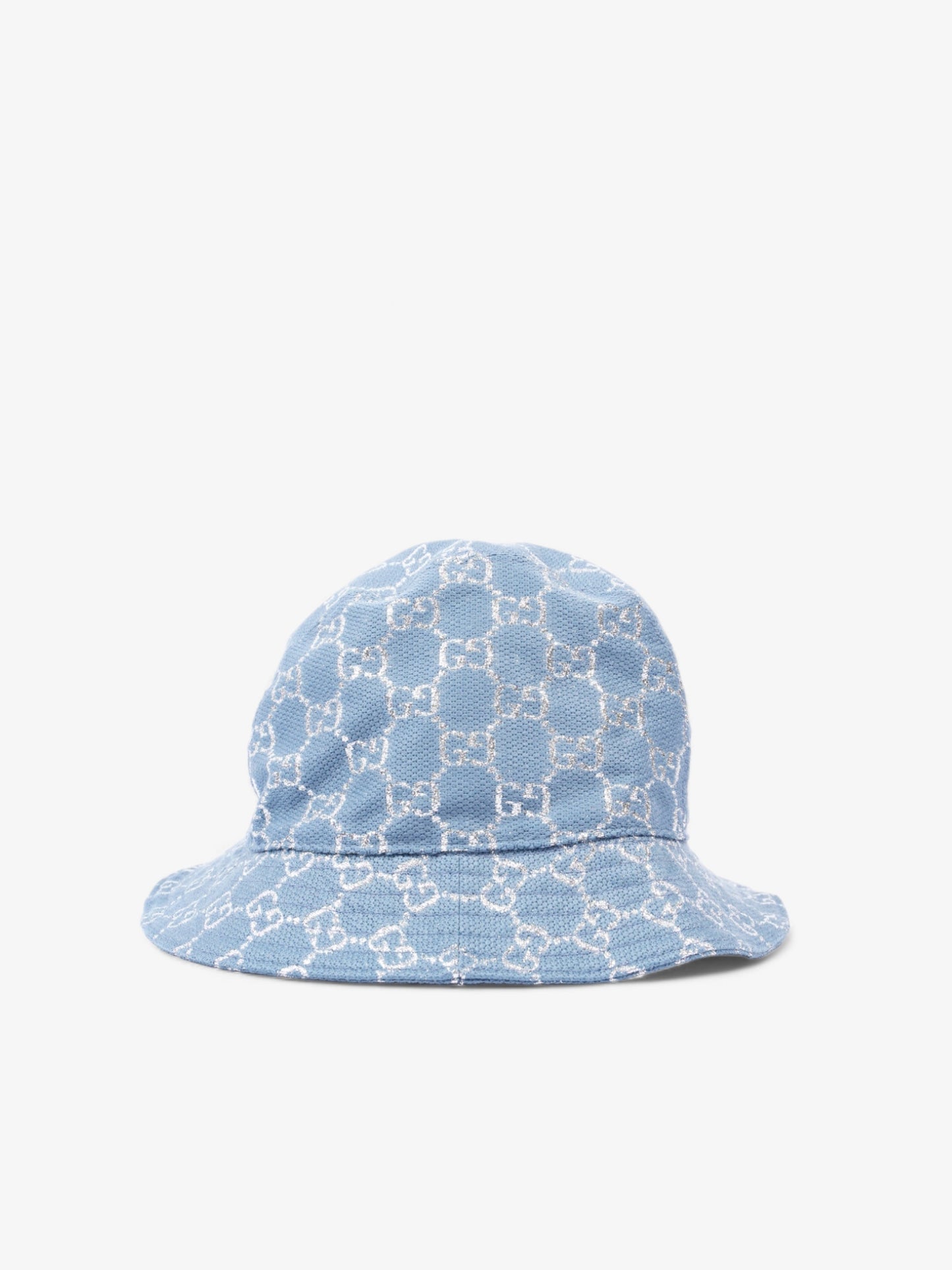 Gucci Lame Bucket Hat Blue / Silver Canvas S