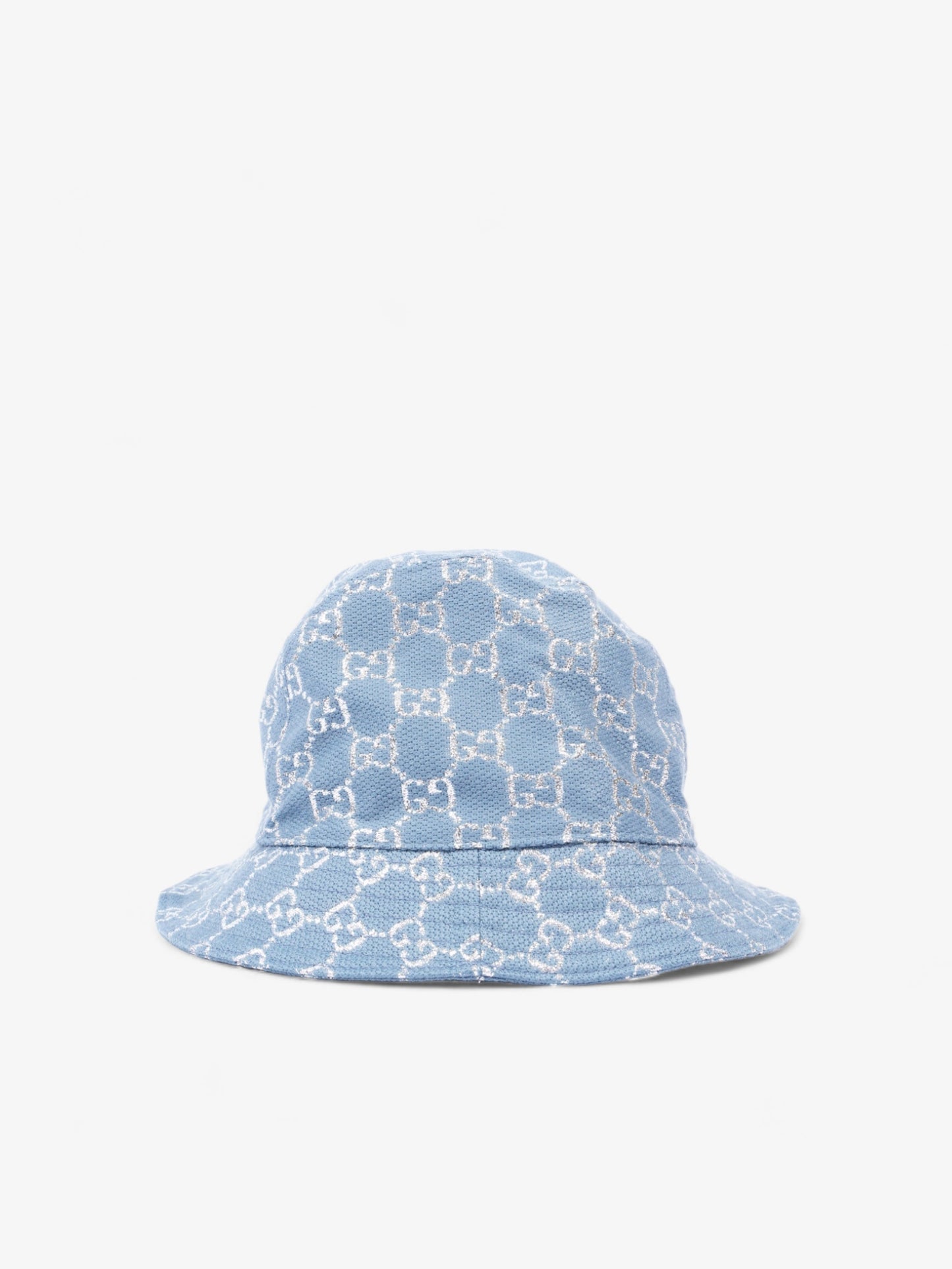 Gucci Lame Bucket Hat Blue / Silver Canvas S