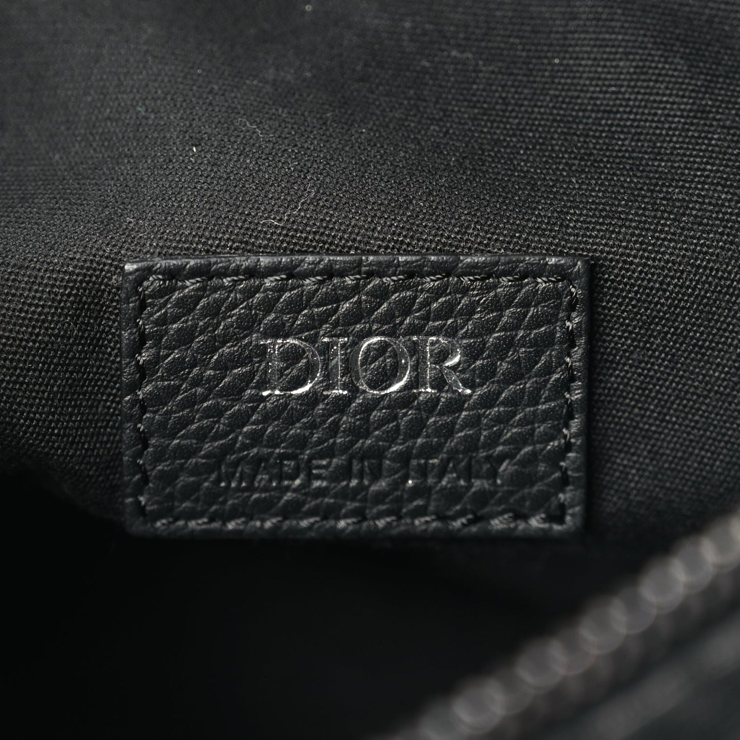 Christian Dior Oblique Mens Saddle Bag Black Blue