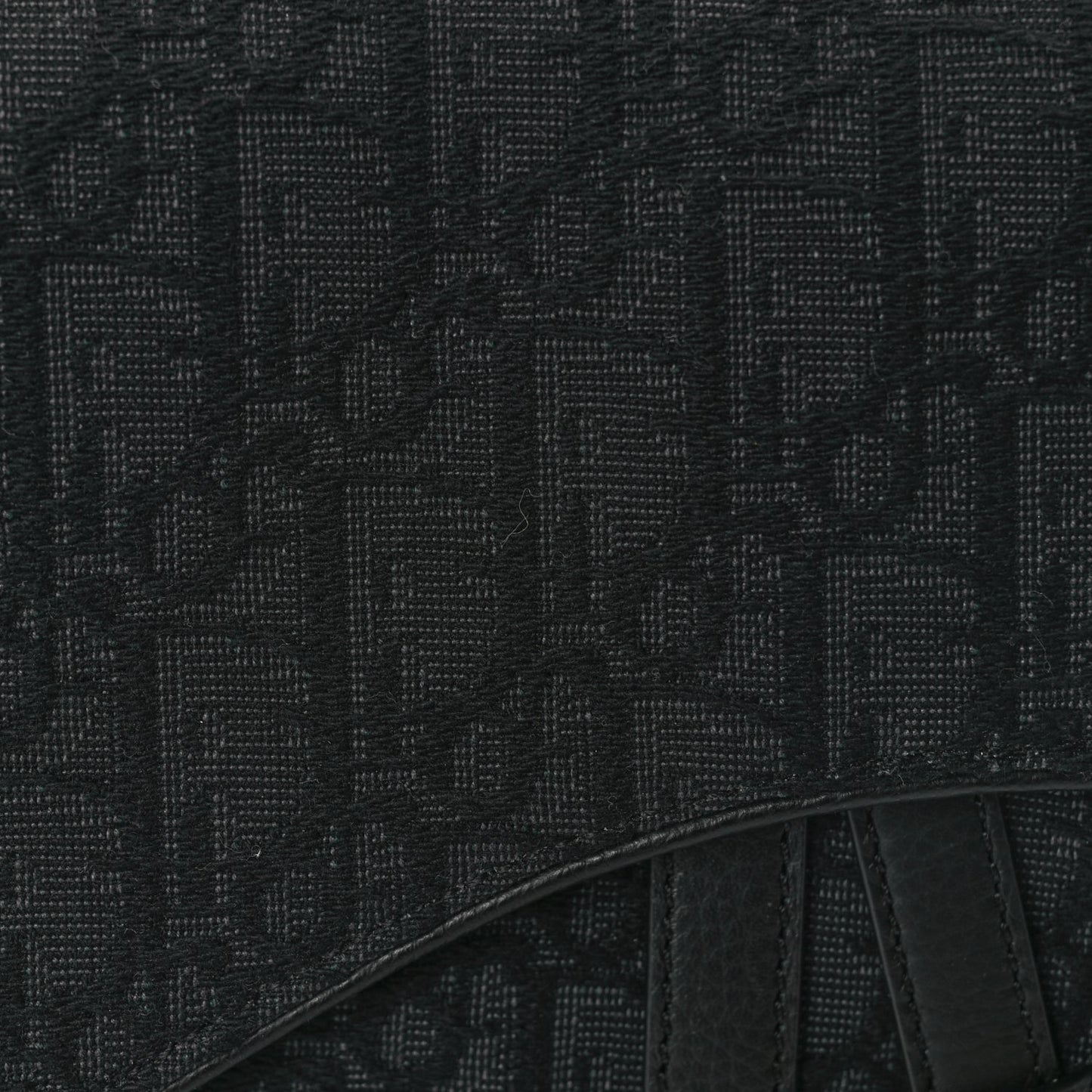 Christian Dior Oblique Mens Saddle Bag Black Blue