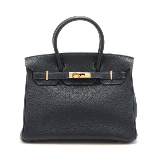 Hermes Birkin 30 Fjord Blue Indigo- H Square