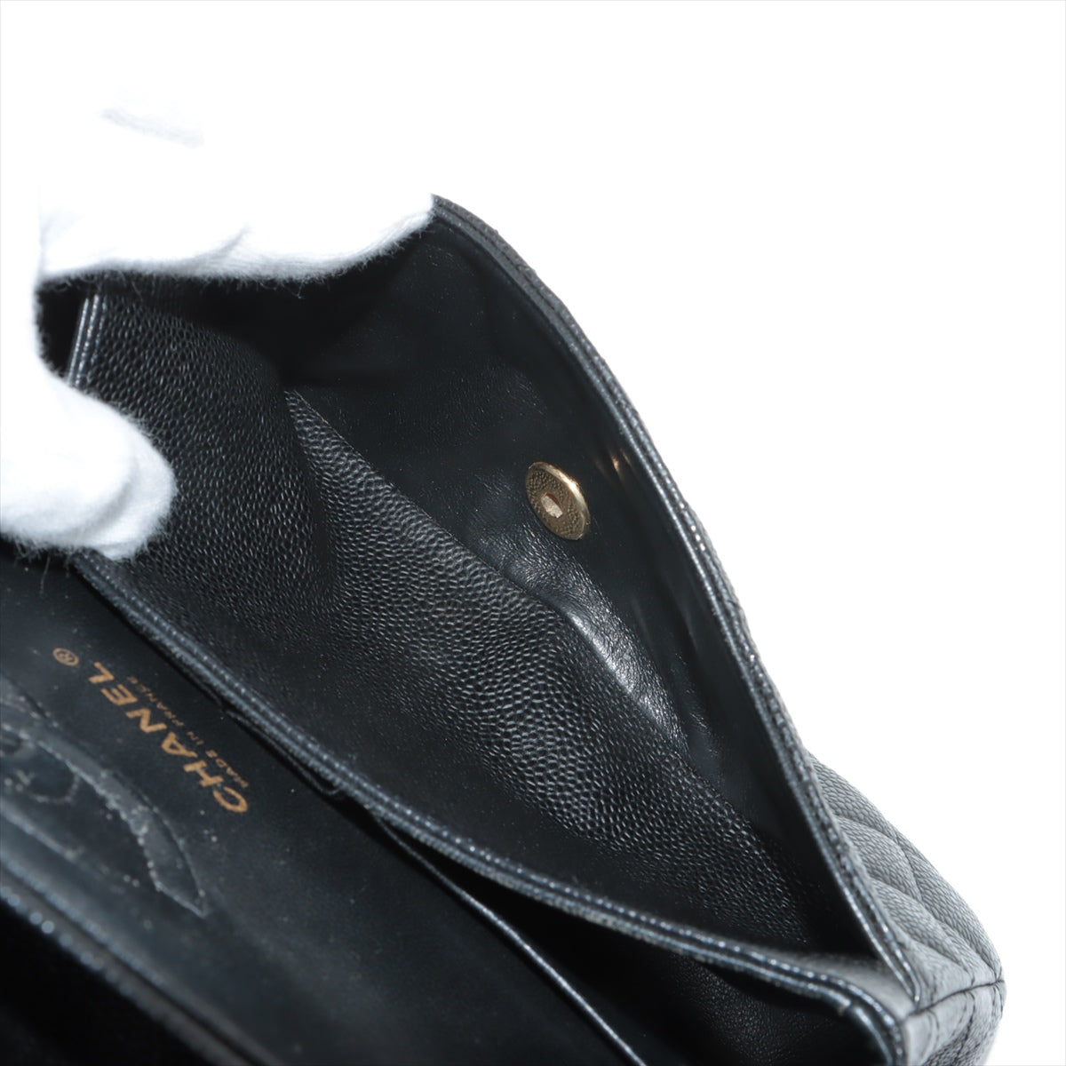 Chanel Classic Flap Medium/Large Caviar Black - Series 13