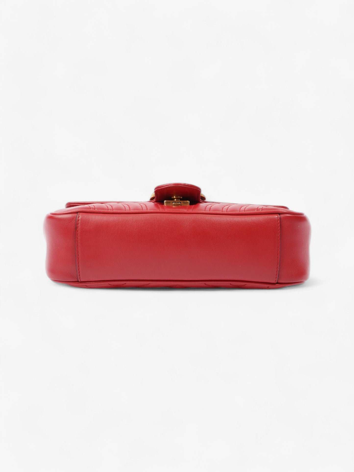 Gucci Marmont Flap Red Matelasse Leather Small