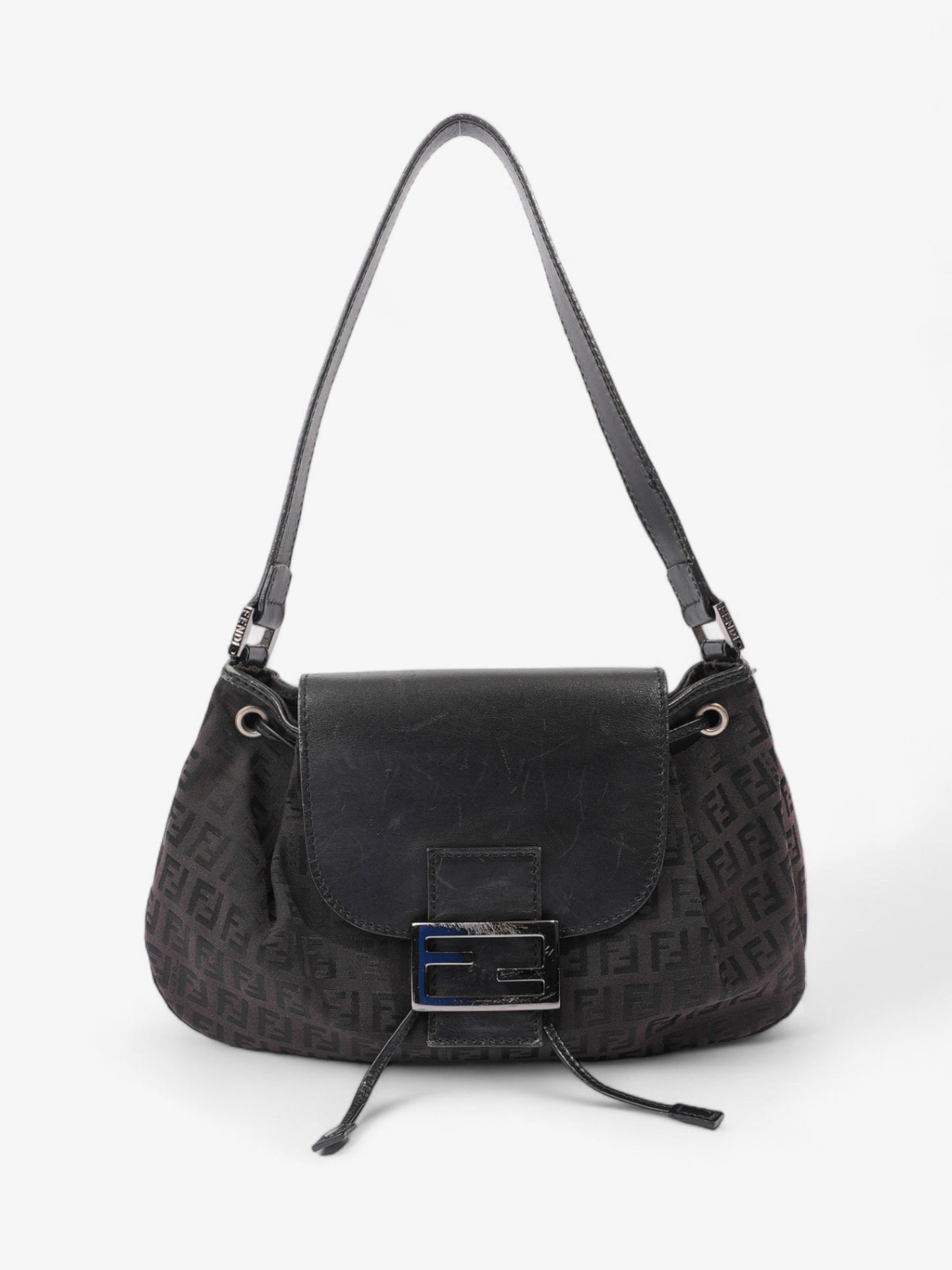 Fendi Baguette Zucchino Black Shoulder Bag