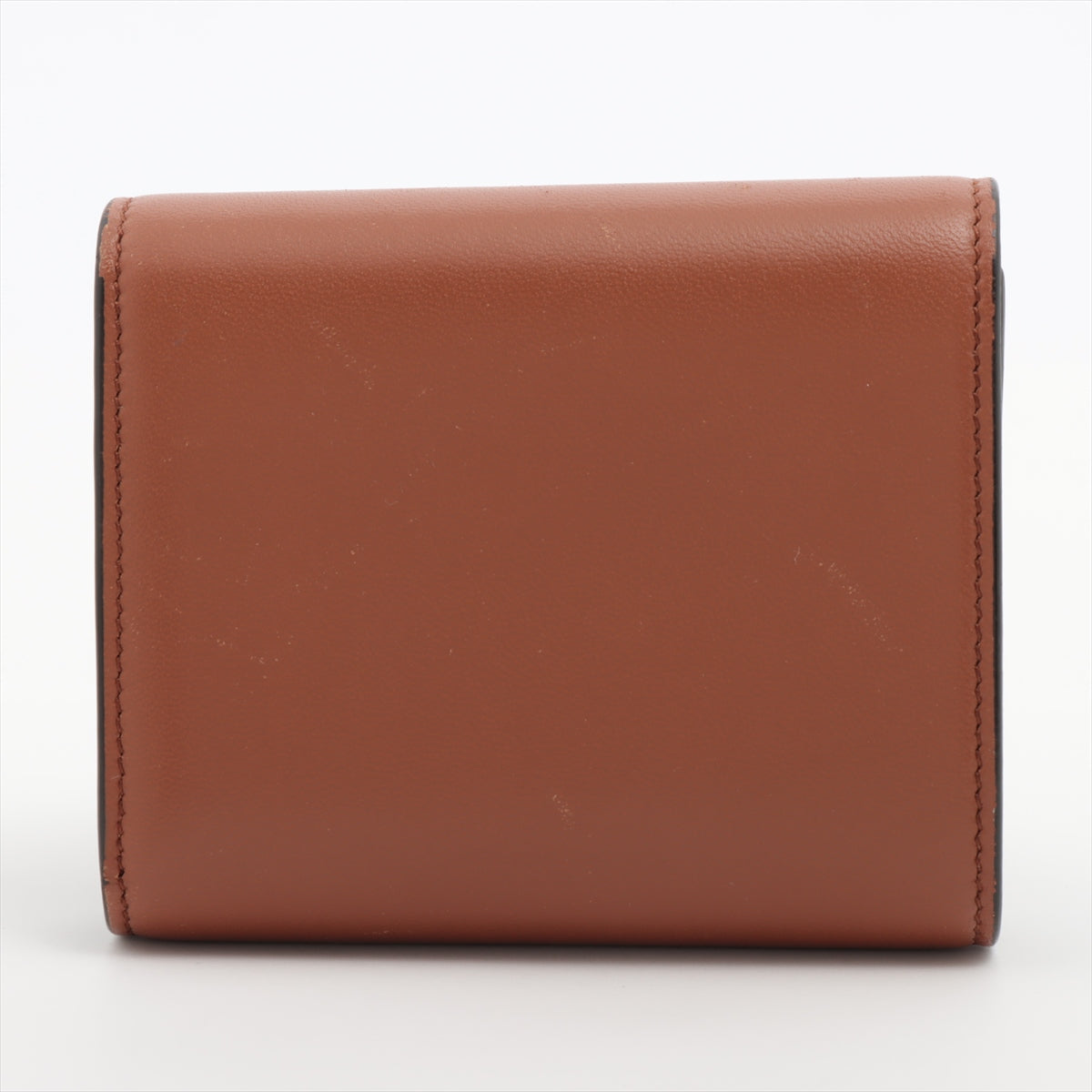 Luxury CELINE Triomphe Leather Brown Compact Wallet