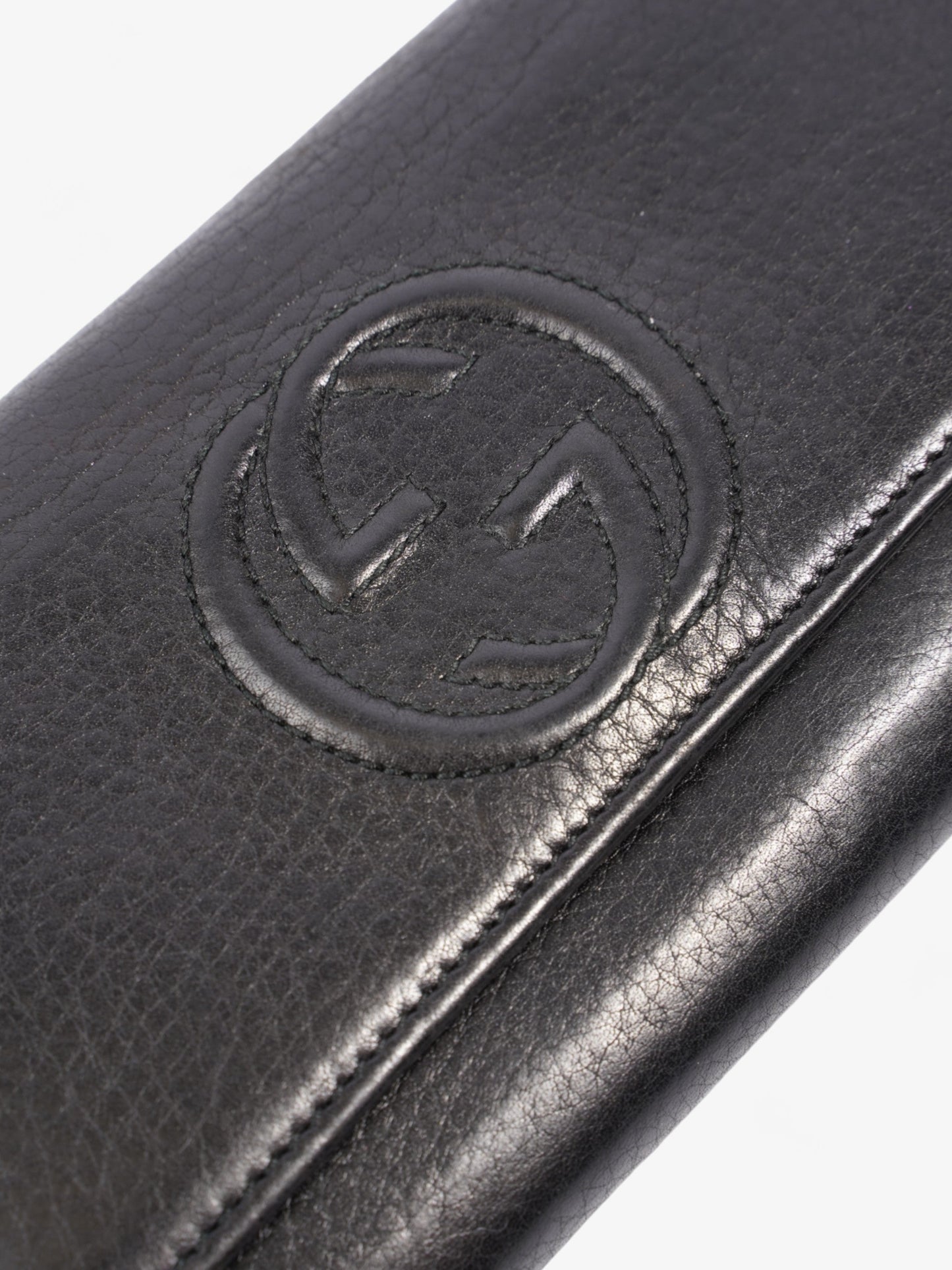 Gucci Gucci Soho Long Wallet Black Leather